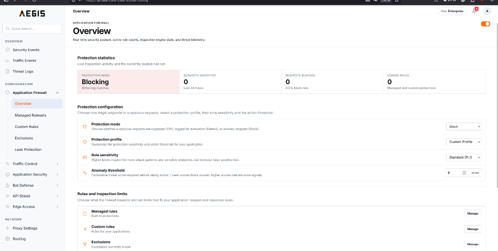 Aegis Application Firewall Overview