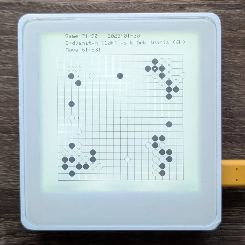 baduk game displayed on tempera4