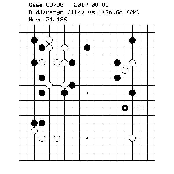 screenshot of baduk game displayed on tempera4