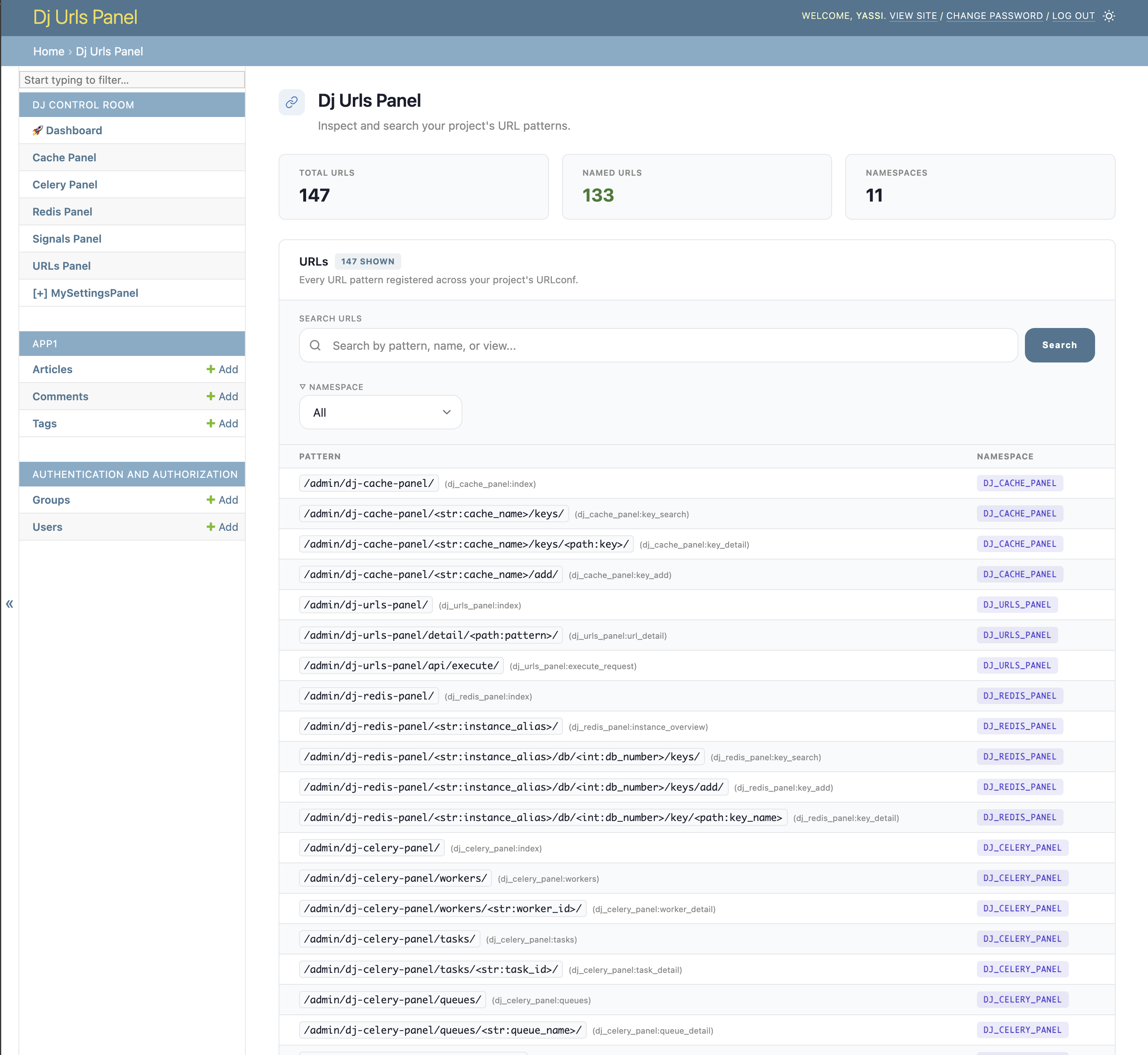 URL List View