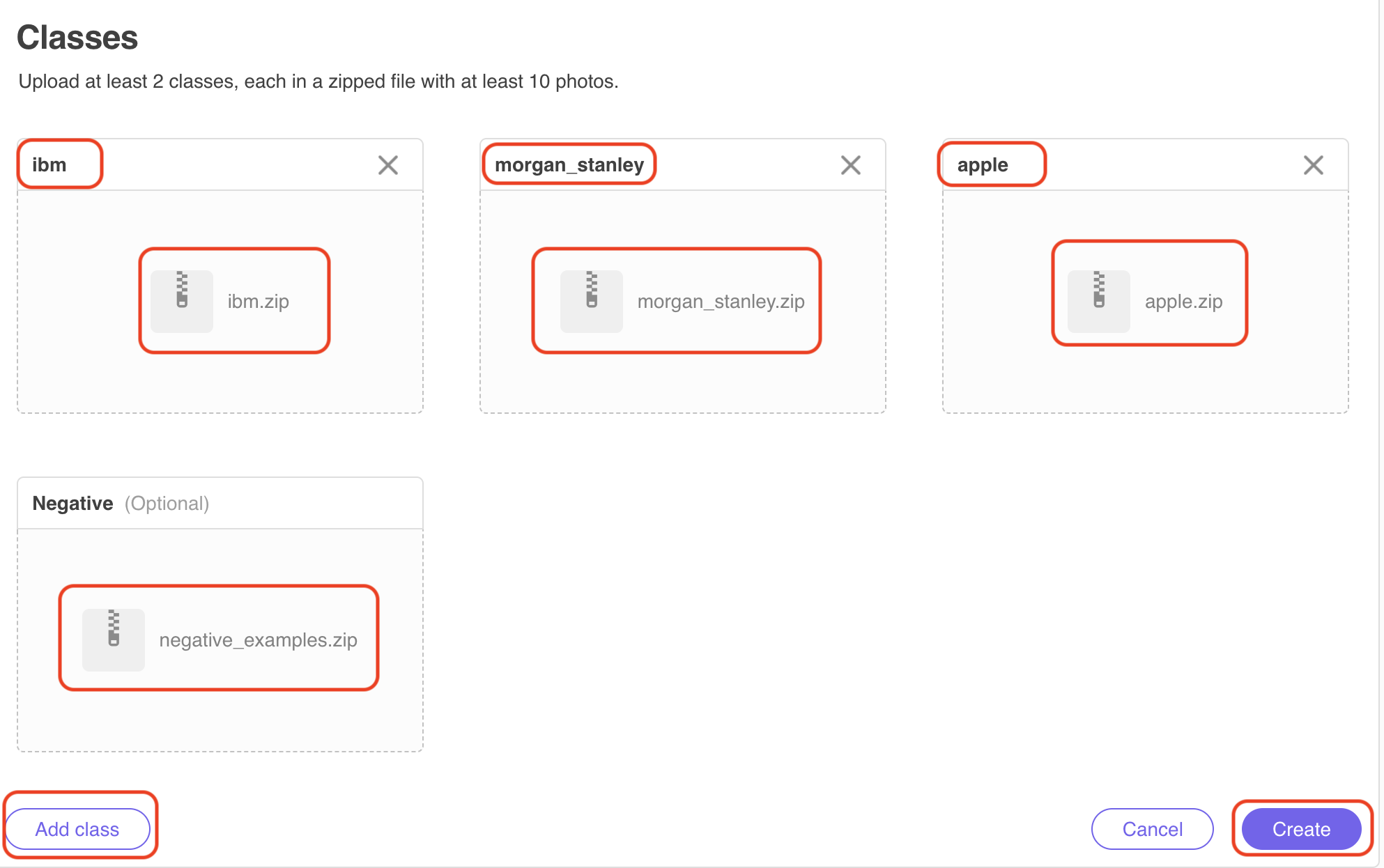 create classifier