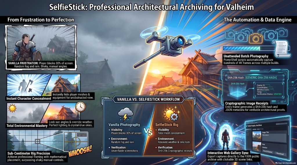 SelfieStick: Professional Architectural Archiving for Valheim