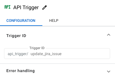 Update API trigger