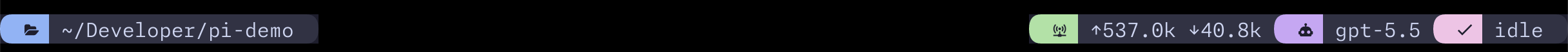 pi-catppuccin-footer screenshot 1