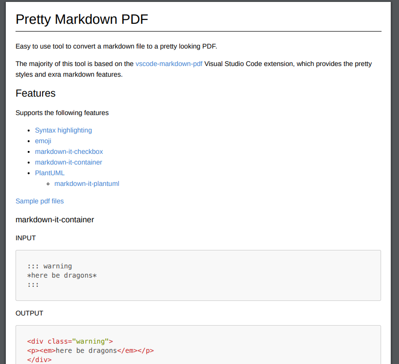 Pretty markdown pdf NPM Npm io