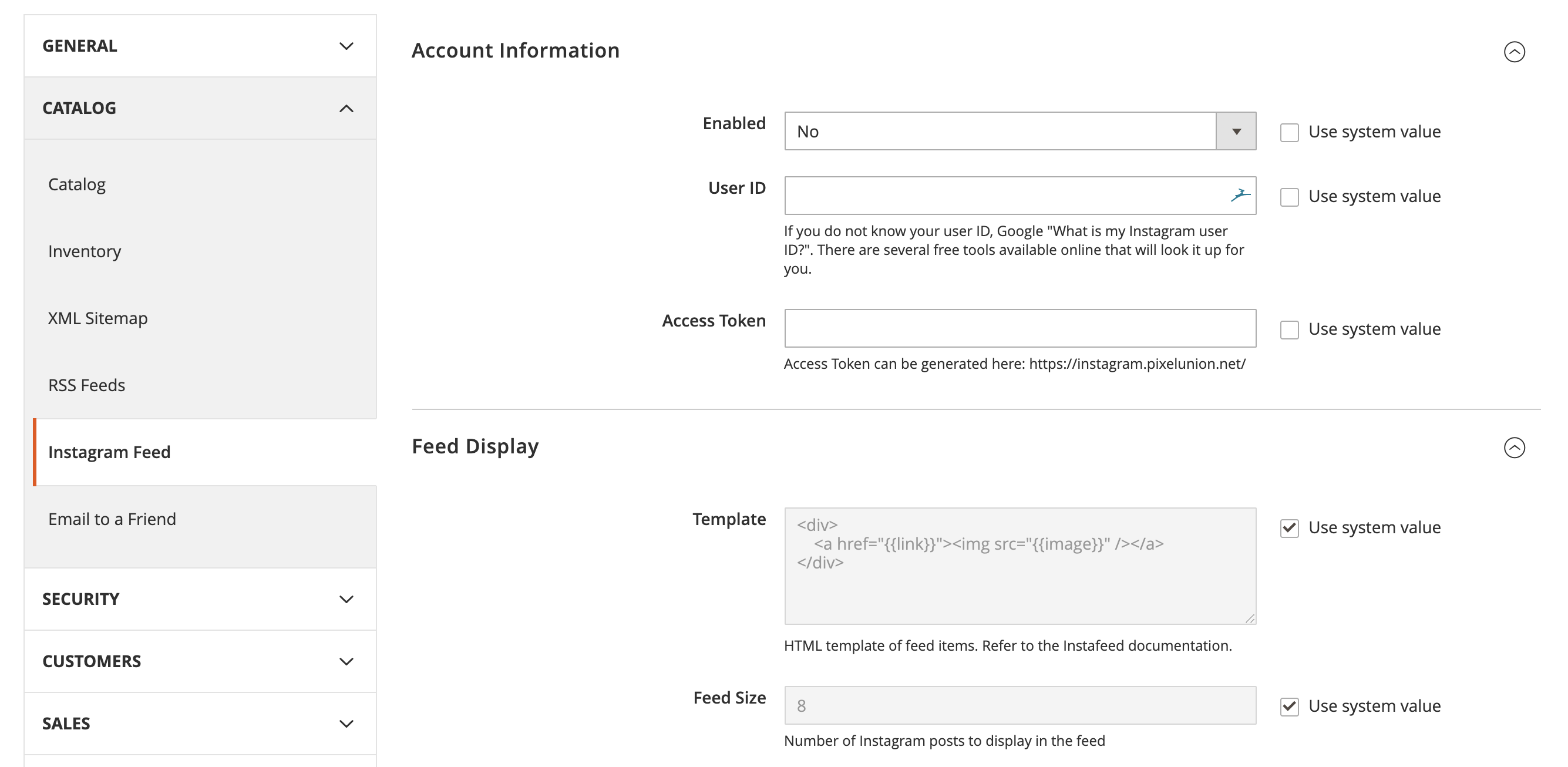 Magento 2 Settings