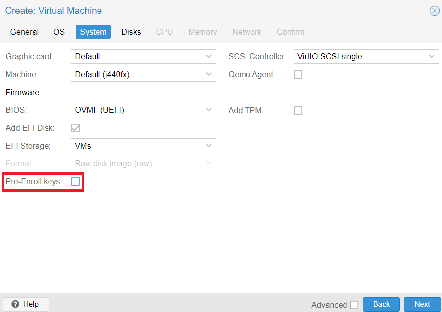 proxmox pre-enroll keys