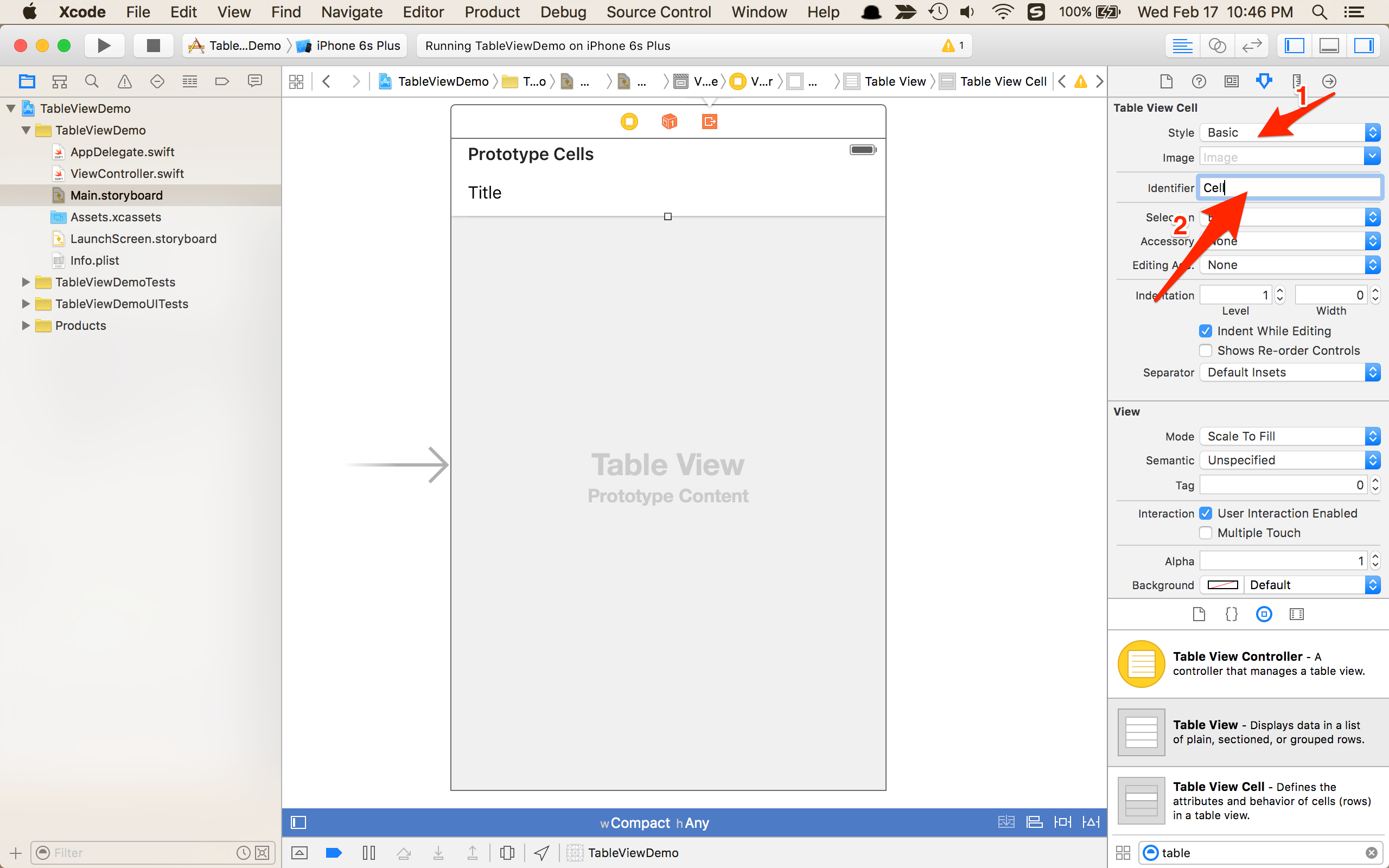 tableview with data from user defaults swift