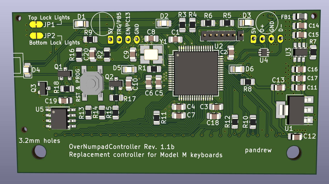 Top of the controller board