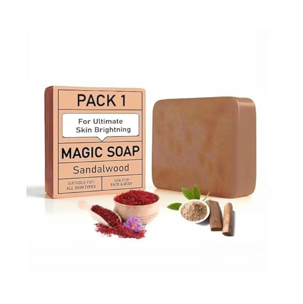 Ghar Magic Soaps Tan Removal Sandalwood & Saffron Magic Soap