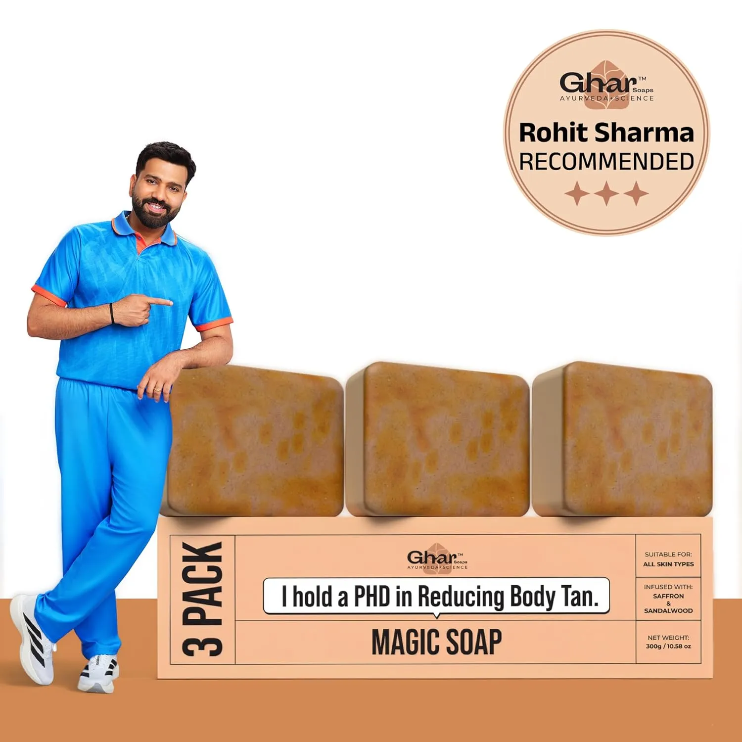 Ghar Soaps Sandalwood & Saffron Magic Soaps