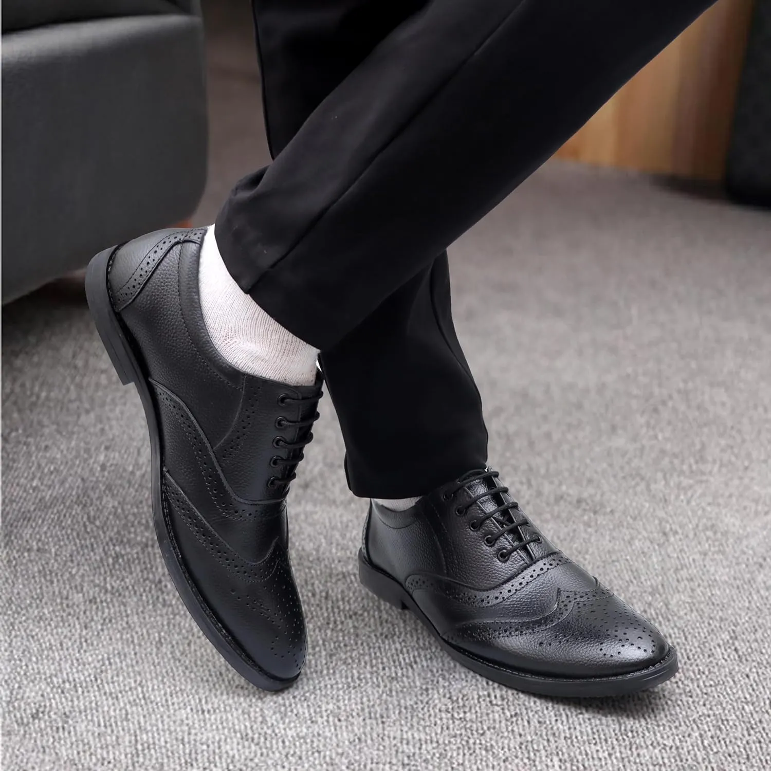 ARAMISH Men's Genuine Leather Lace Up Formal Shoes