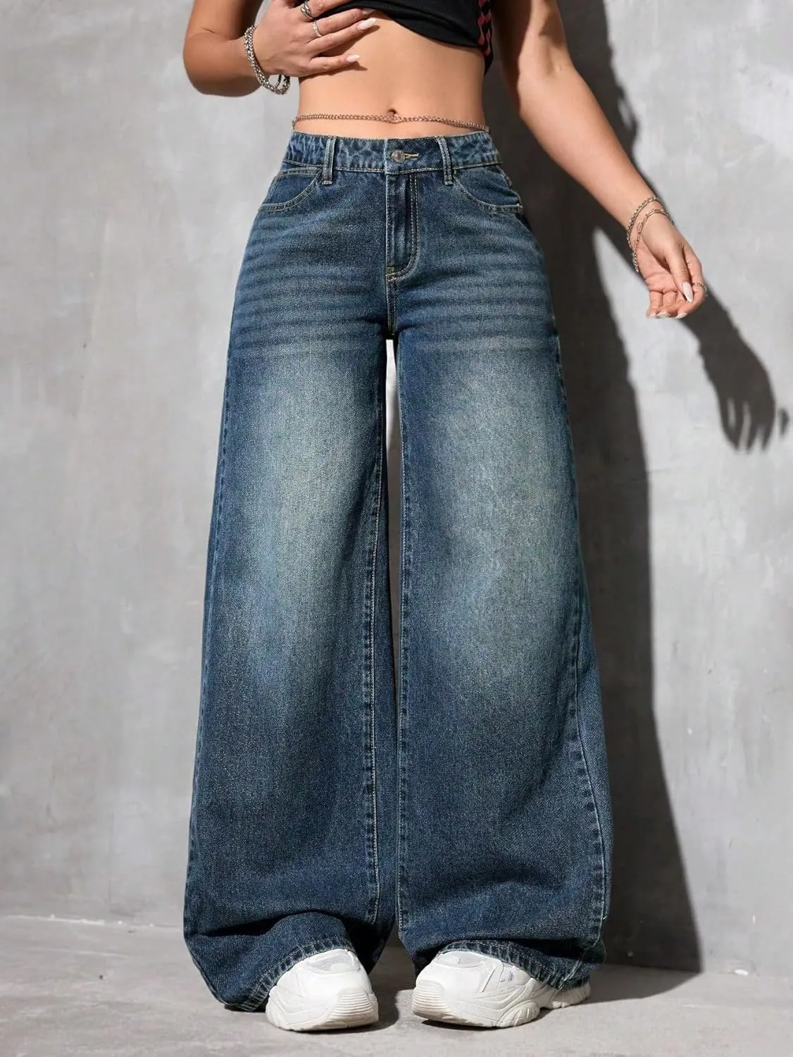 Glossia Denim Baggy Jeans Features