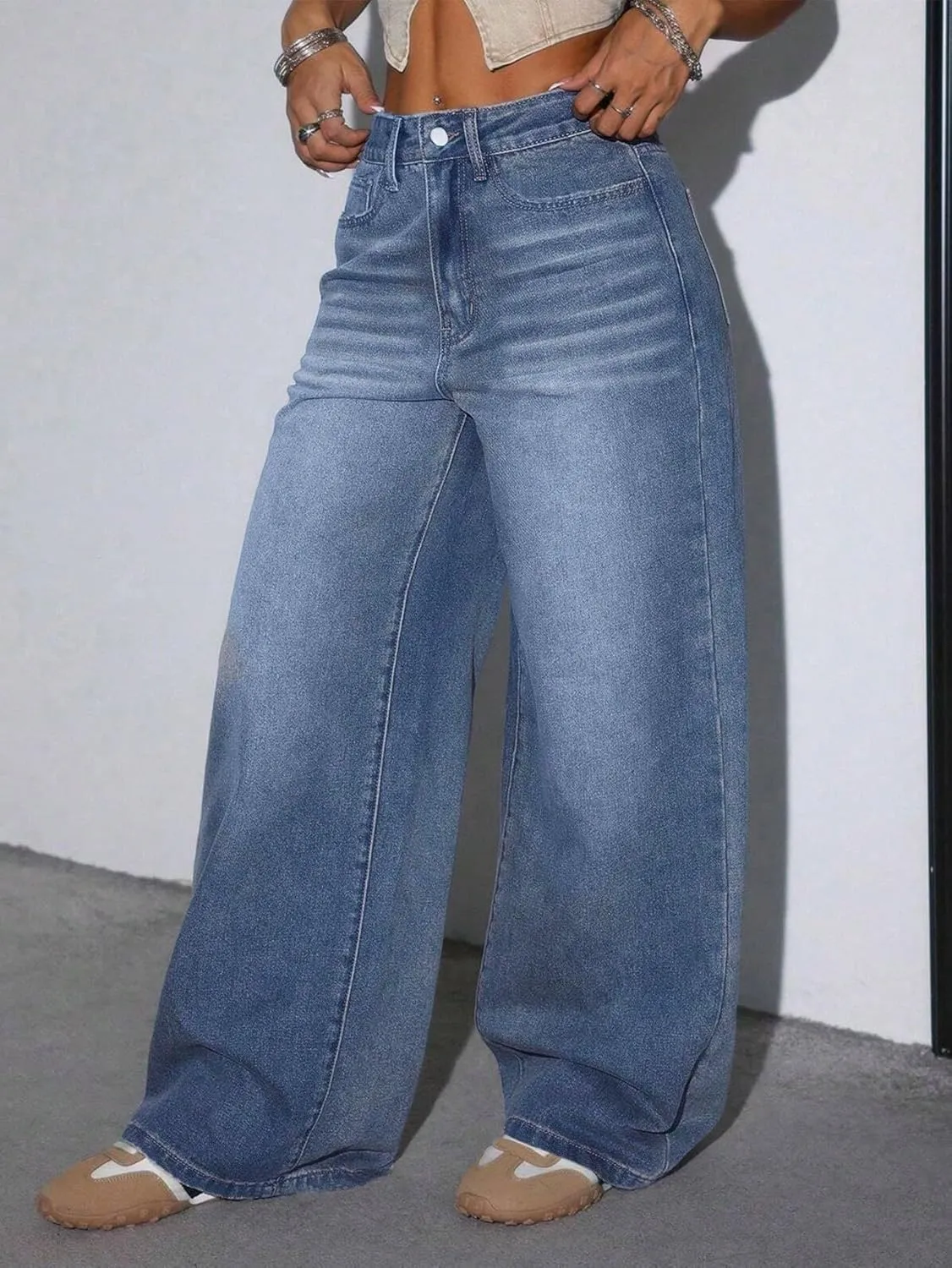 Glossia Denim Baggy Jeans