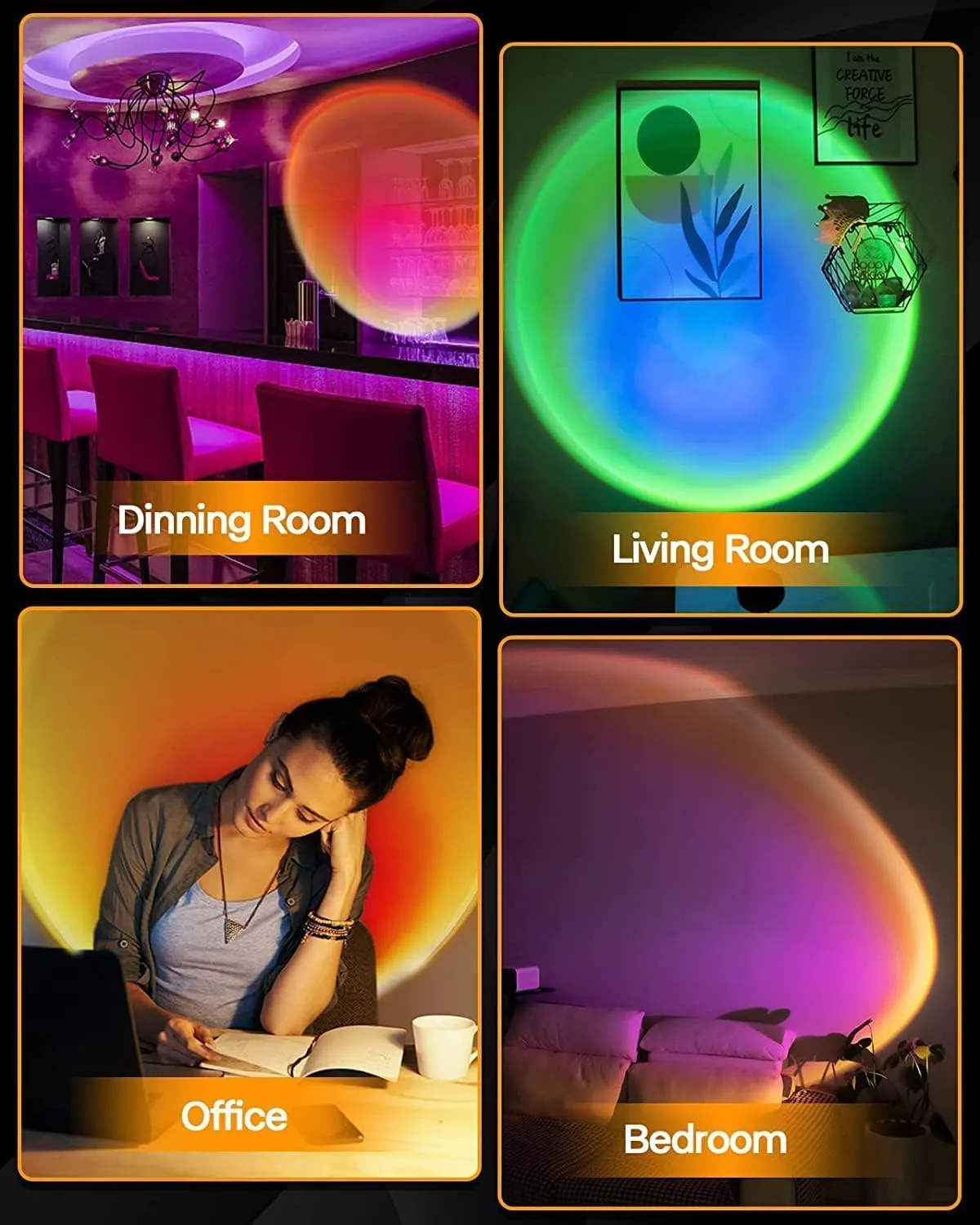 MoonlitDreams Sunset Projection Lamp Features