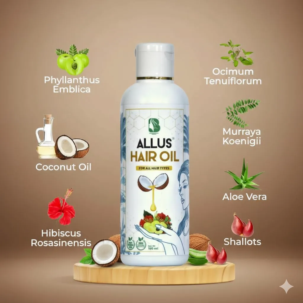 Allus Herbal Hair Oil Ingredients