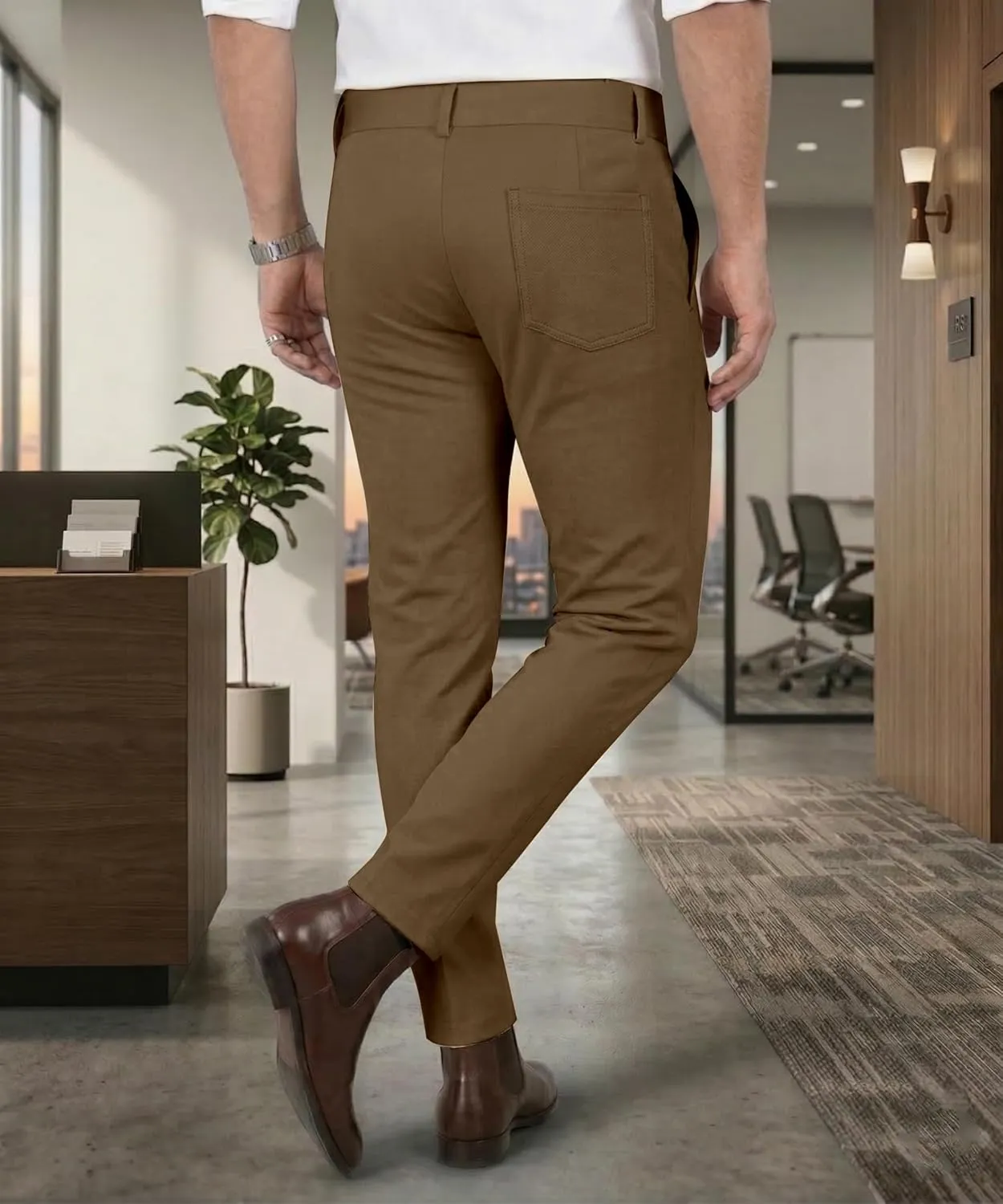Mehrang Men's Stretchable Formal Pant Trousers Features