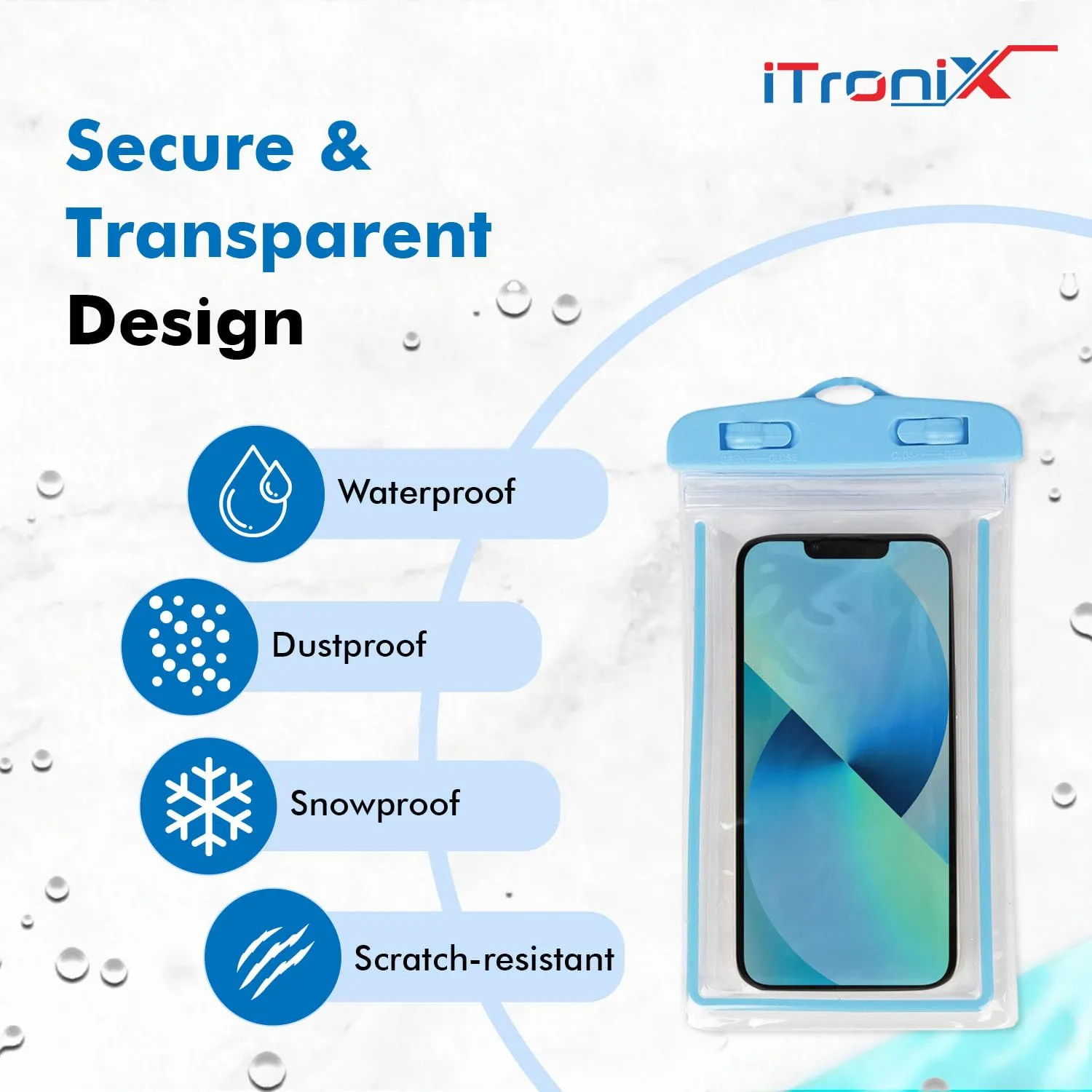 iTronix Waterproof Mobile Pouch Cover Features