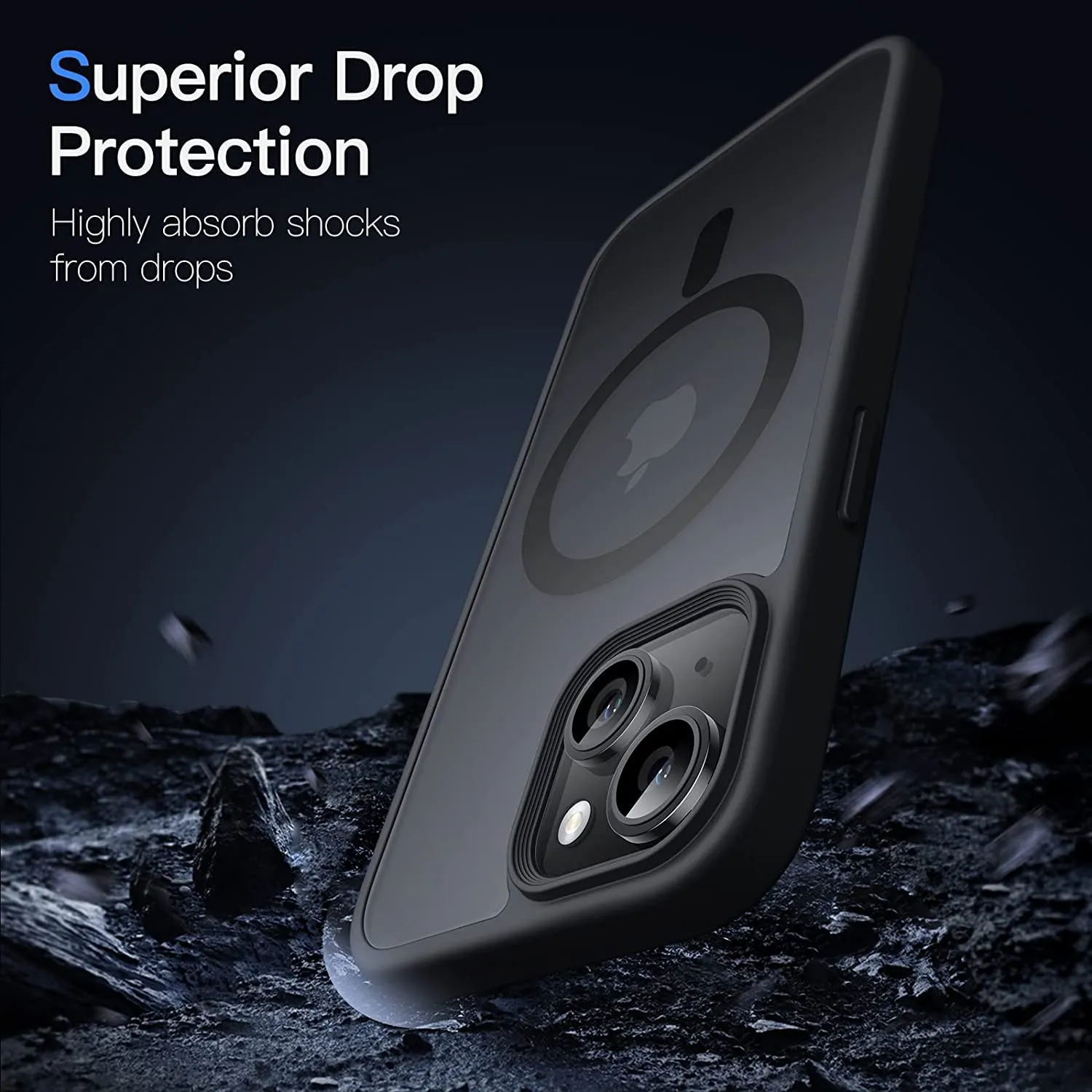 The case frame made with soft shock proof tpu, provides drop protection