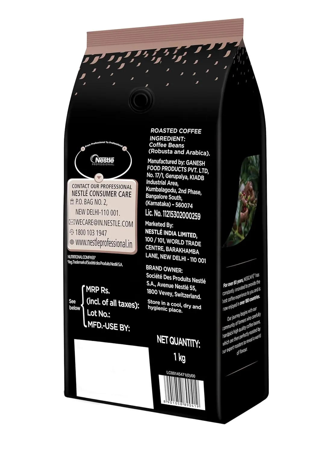 Nescafe Intenso Coffee Beans Features
