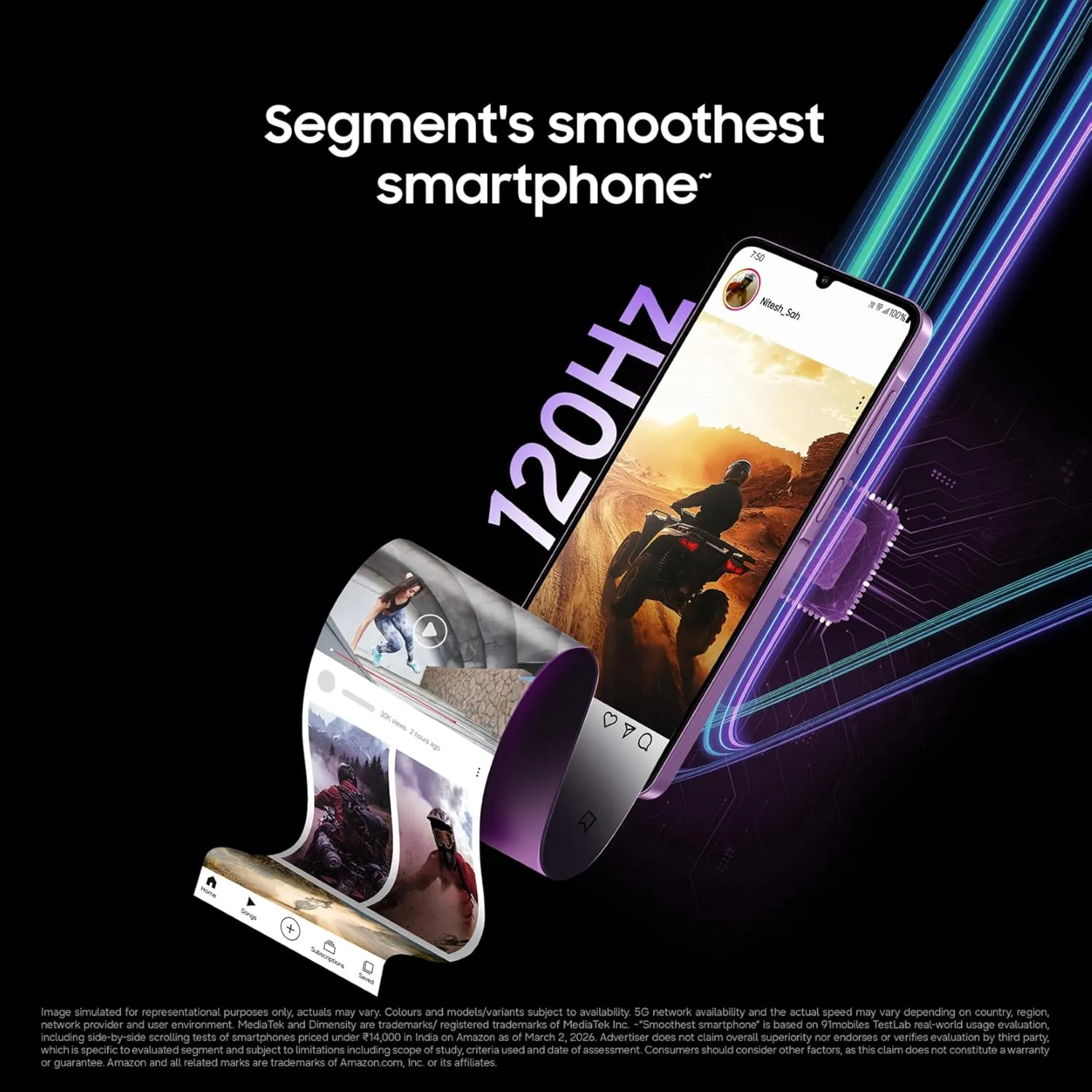 Samsung Galaxy M17e 5G Side View