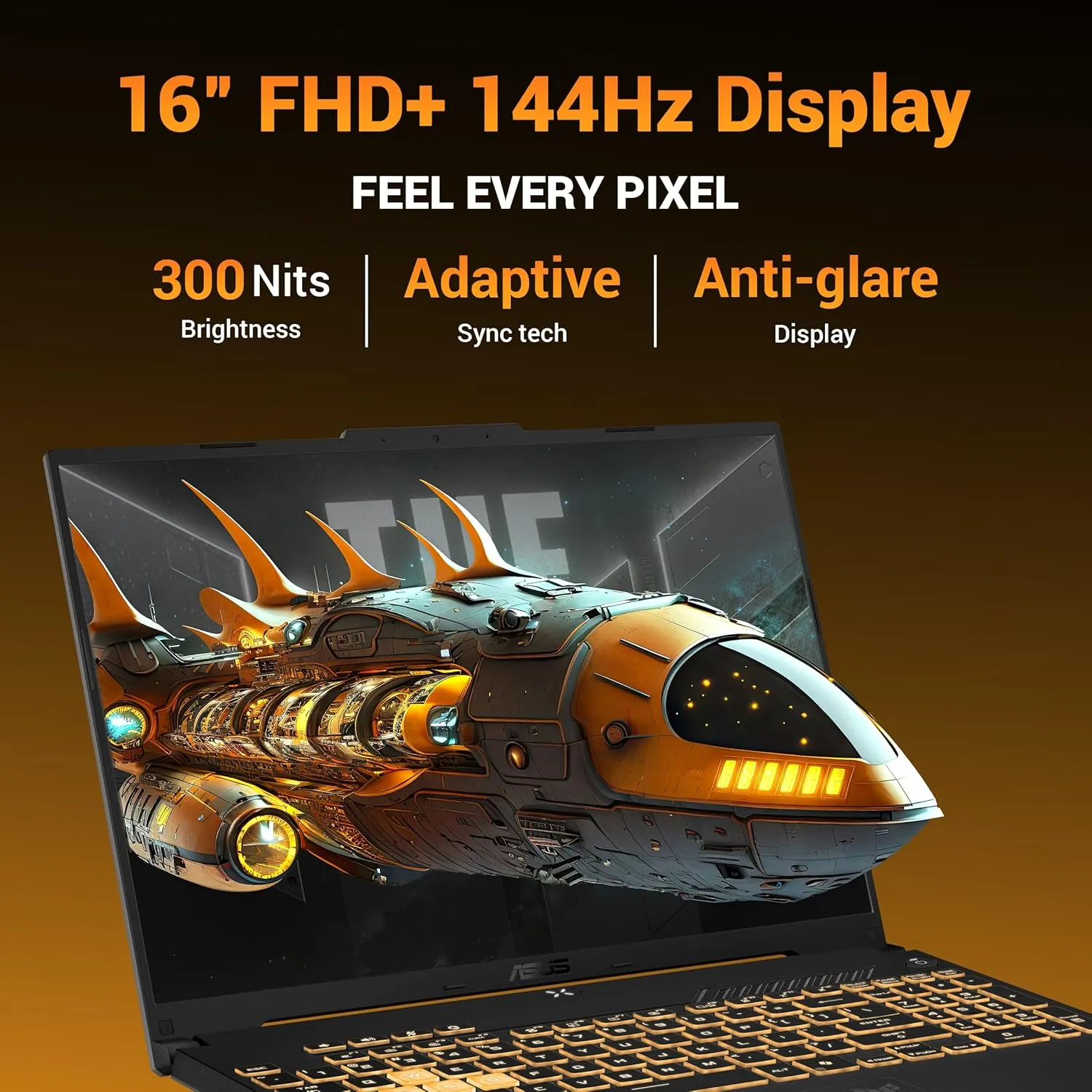 ASUS TUF A16 Laptop Open View