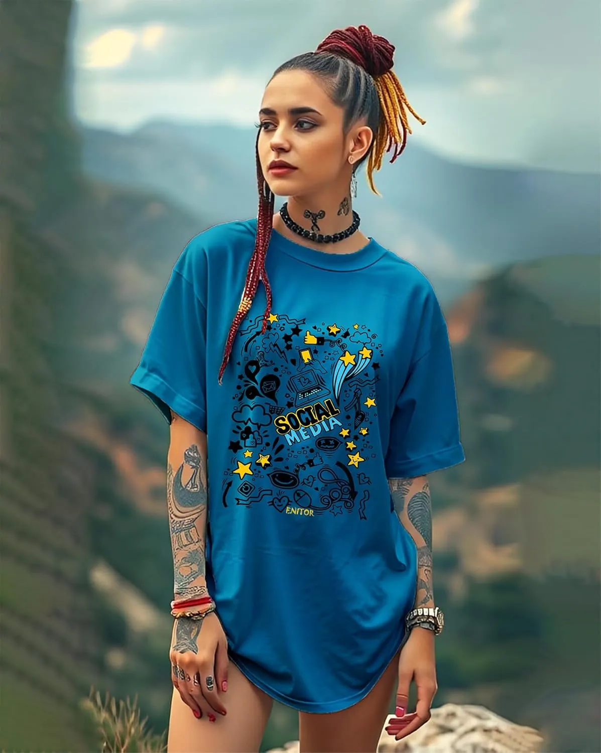 AUSK Oversized T-Shirt Image 2