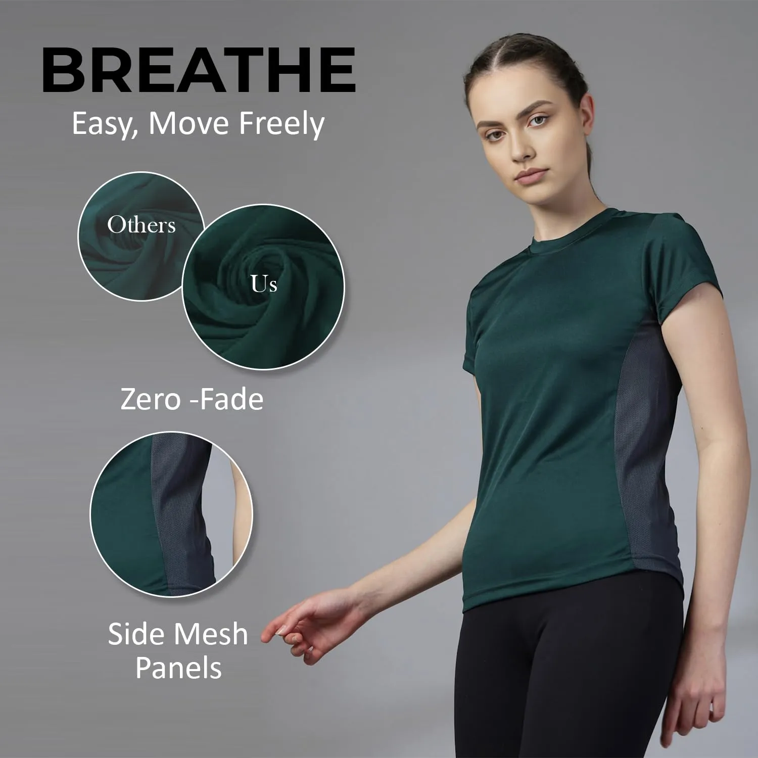 CHKOKKO Gym Tshirt for Women Action Shot