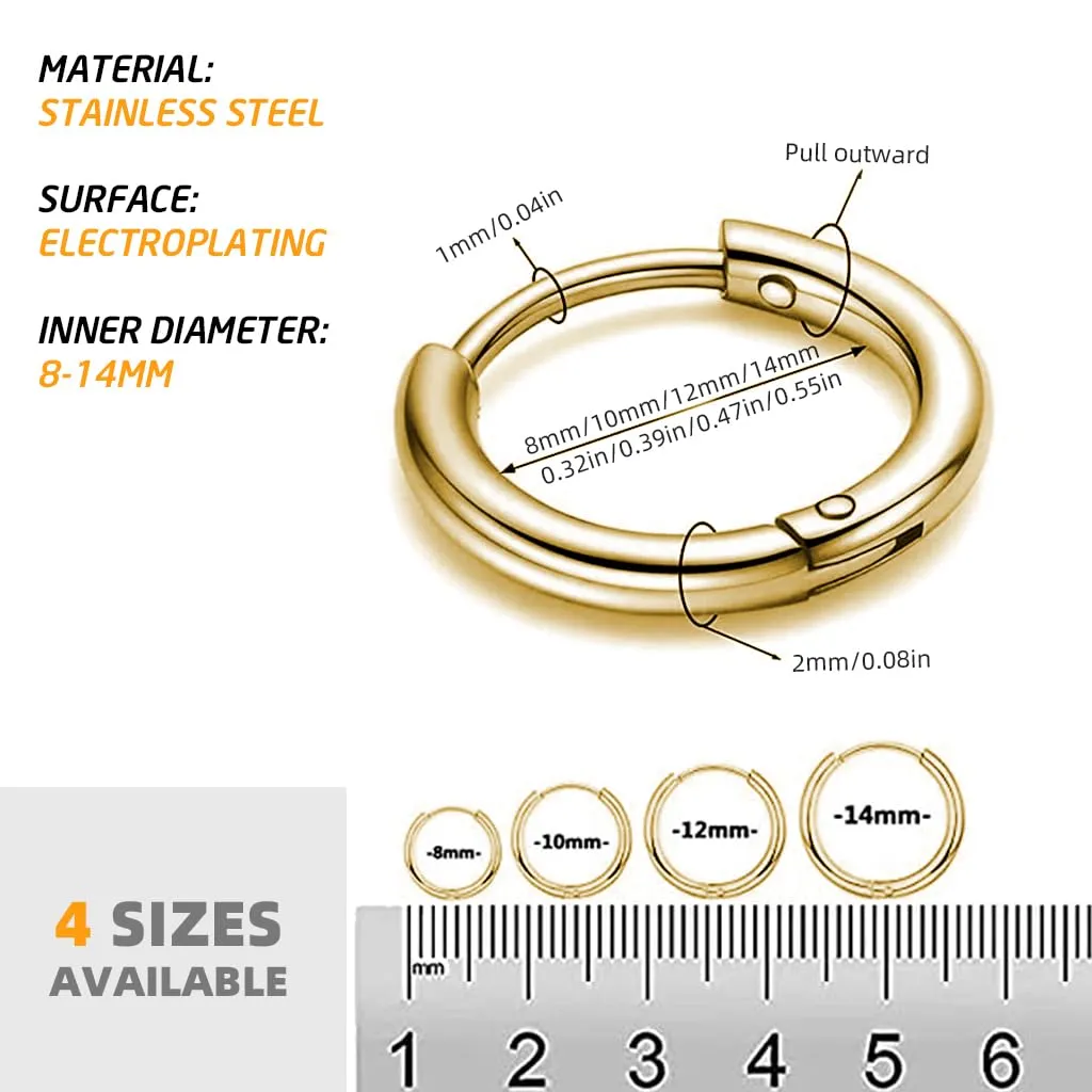 Close-up of Gold Hoop Earrings