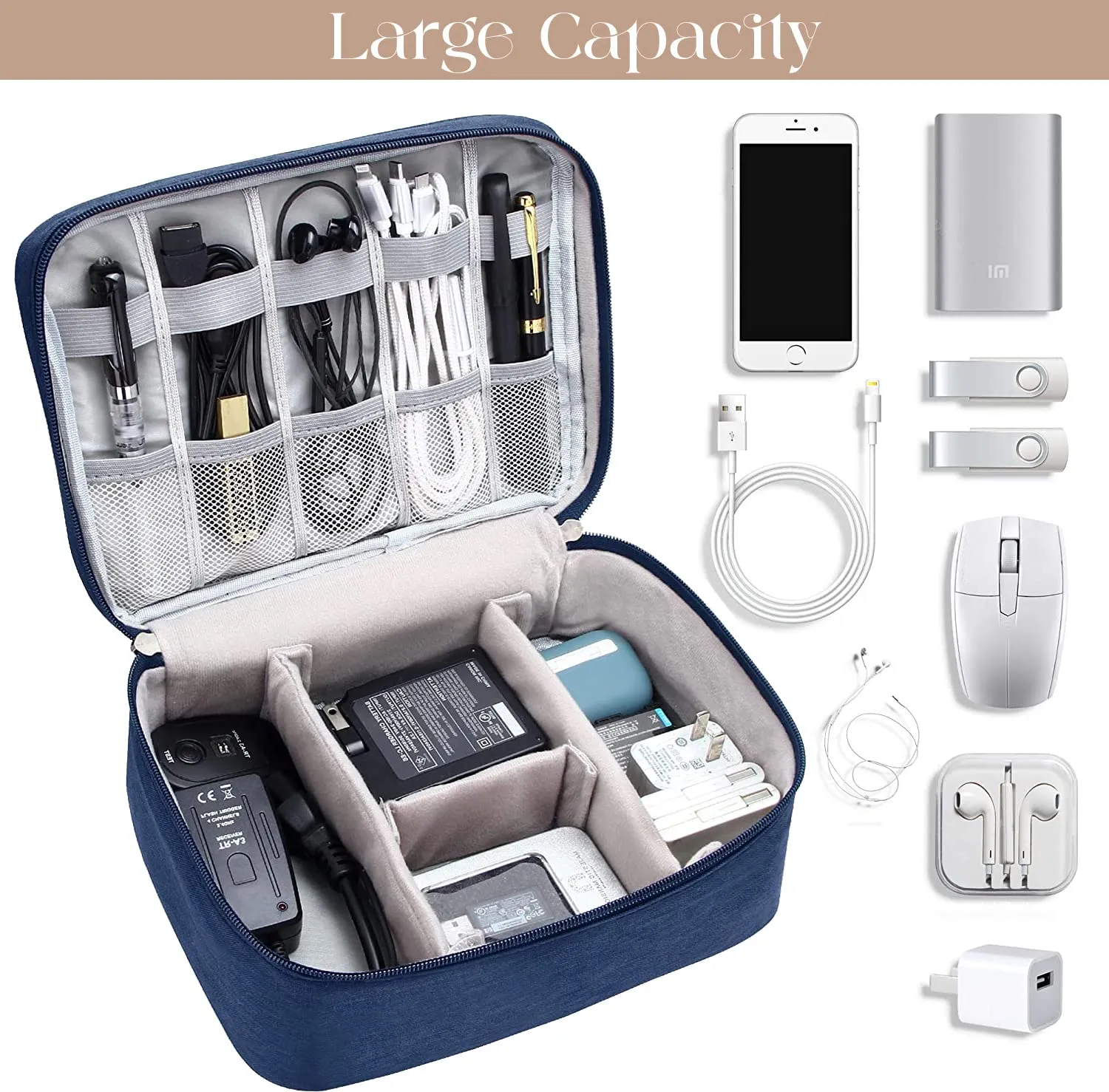 House of Quirk Electronics Bag Inside Storage Slots