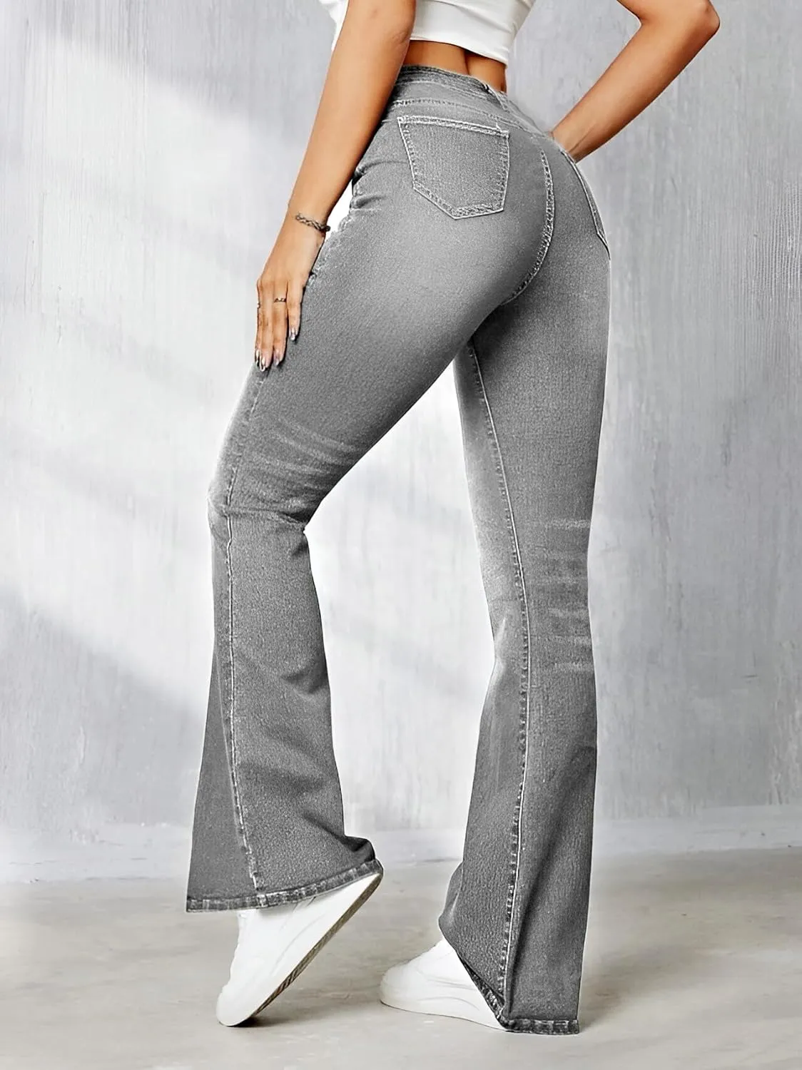 Close-up of Flared Jeans