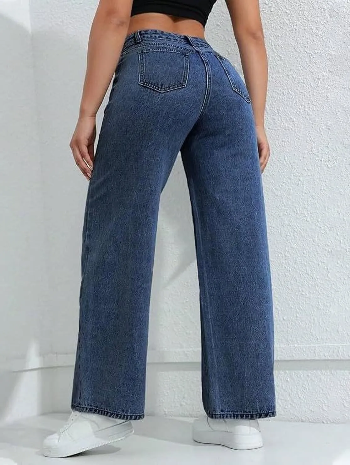 Wide Leg High Rise Jeans Image 2