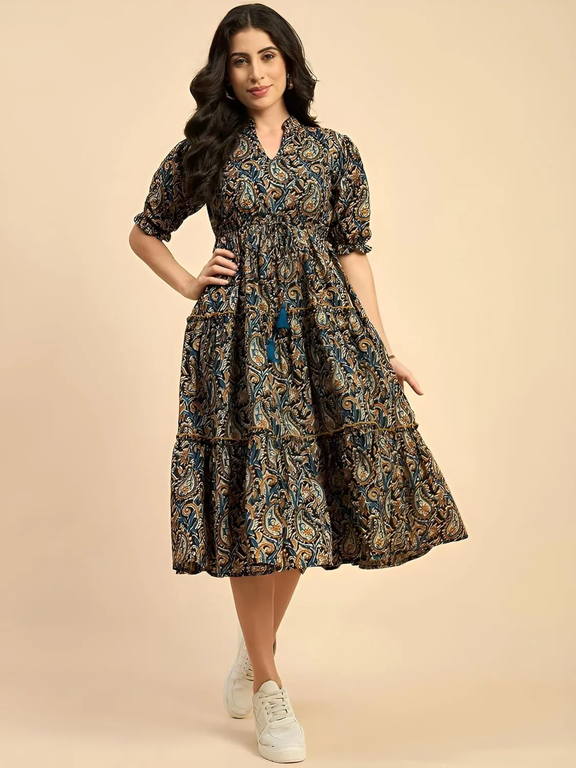 JUSTHER A-Line Midi Dress Side View