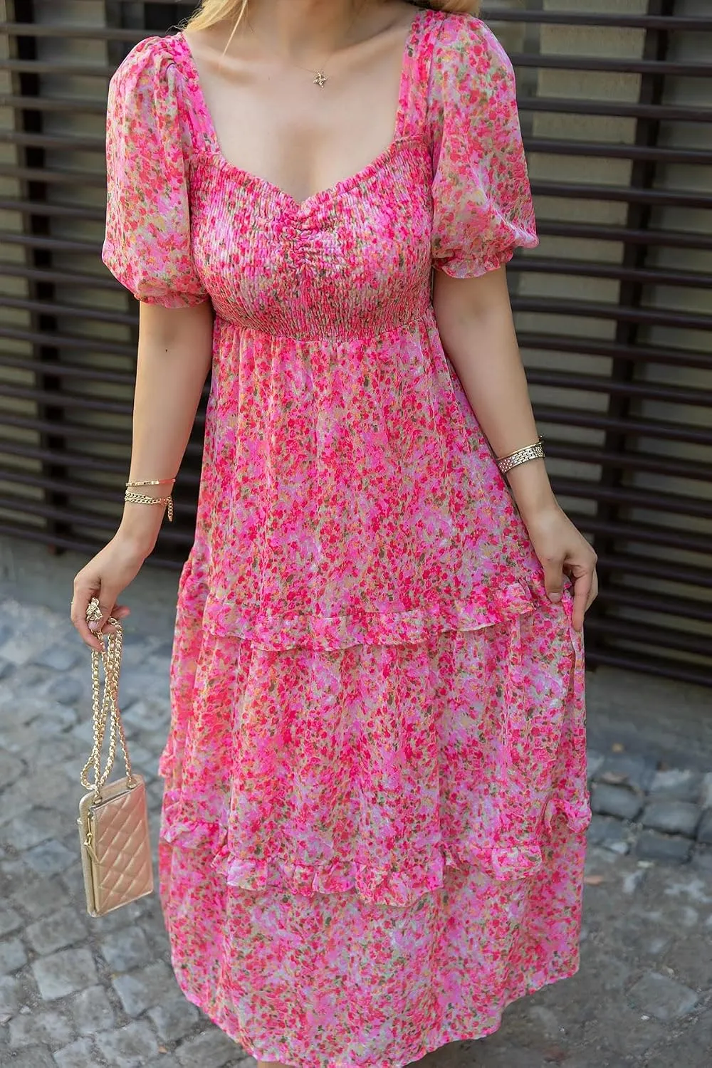 Floral Puff Sleeve Dress