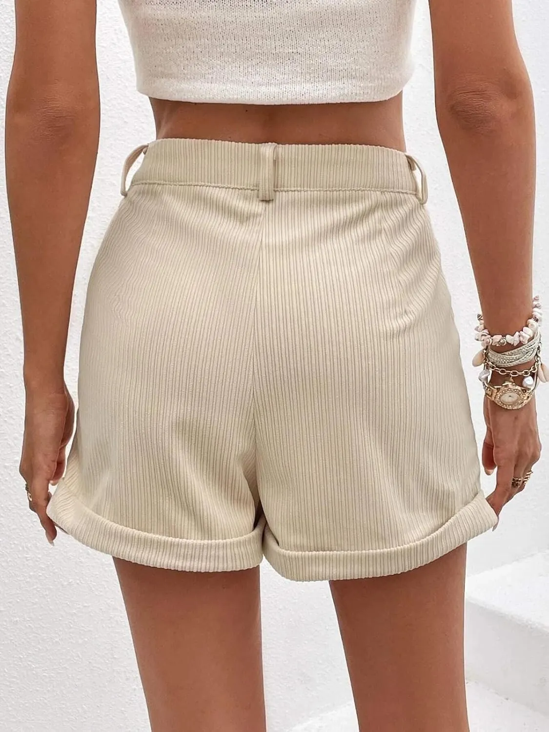 Leriya Fashion Women's High Waist Tailored Shorts Image 2