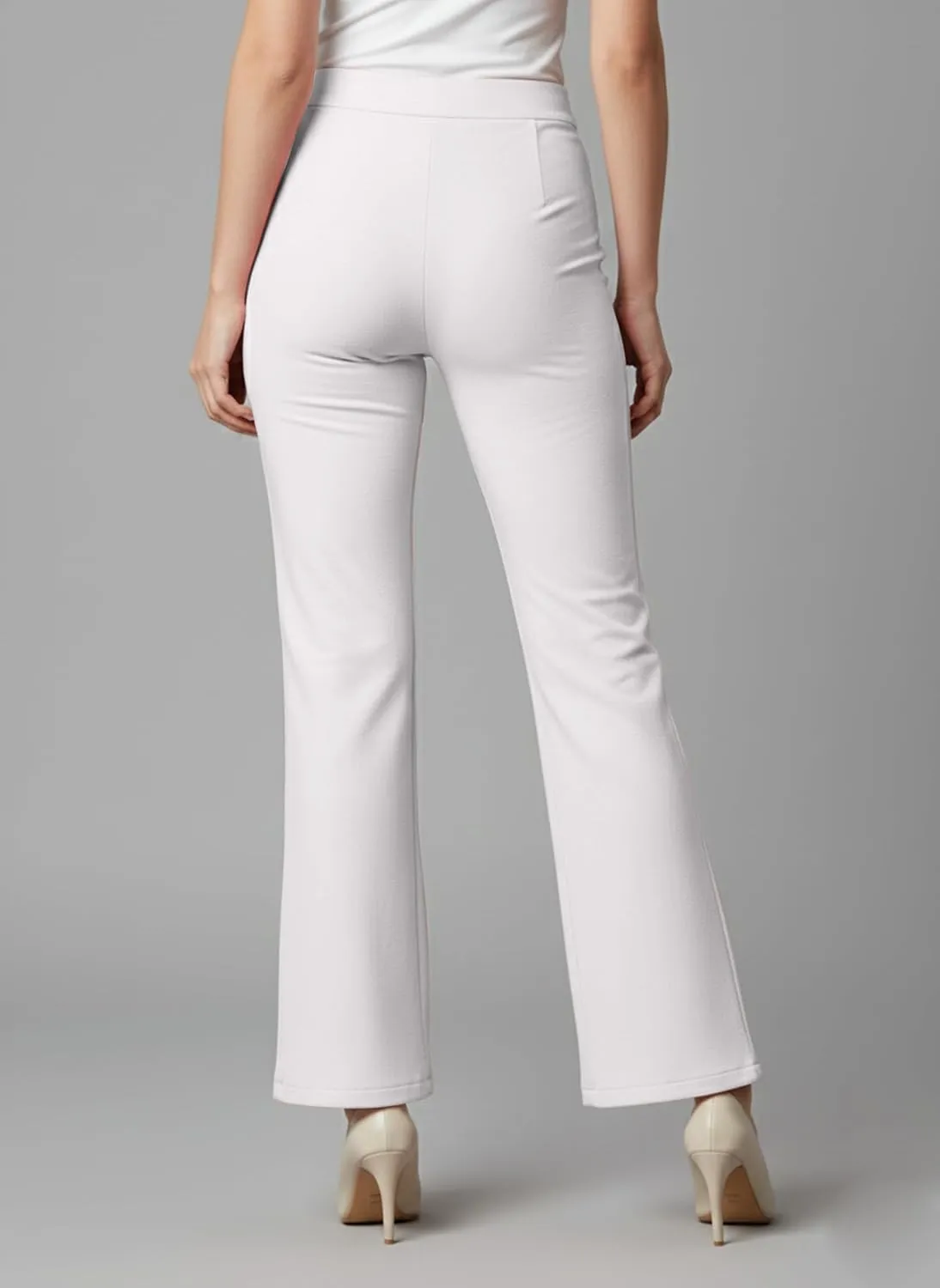 Mehrang Cotton Blend Bootcut Parallel Trouser Pants Image 2