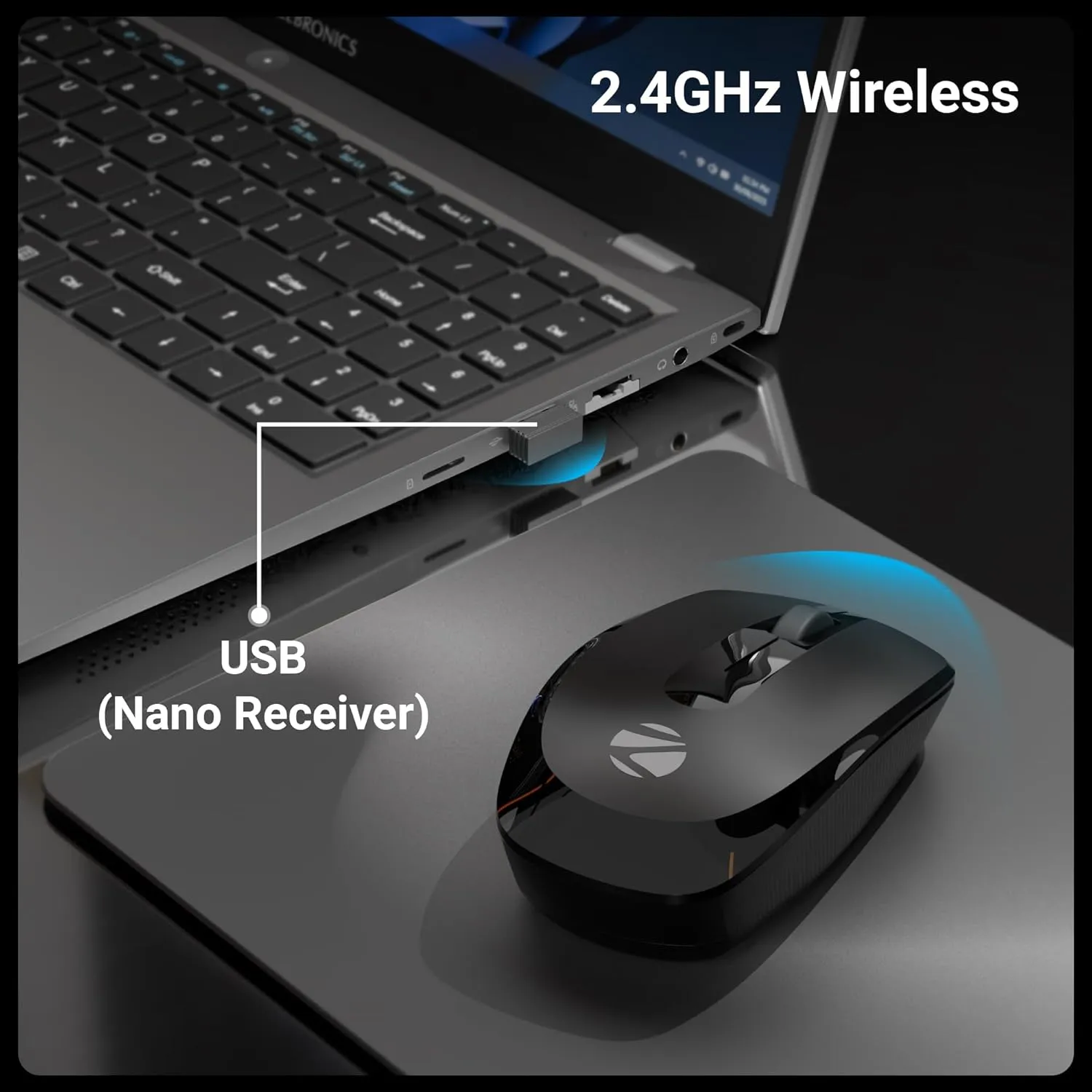ZEBRONICS Mouse Top View