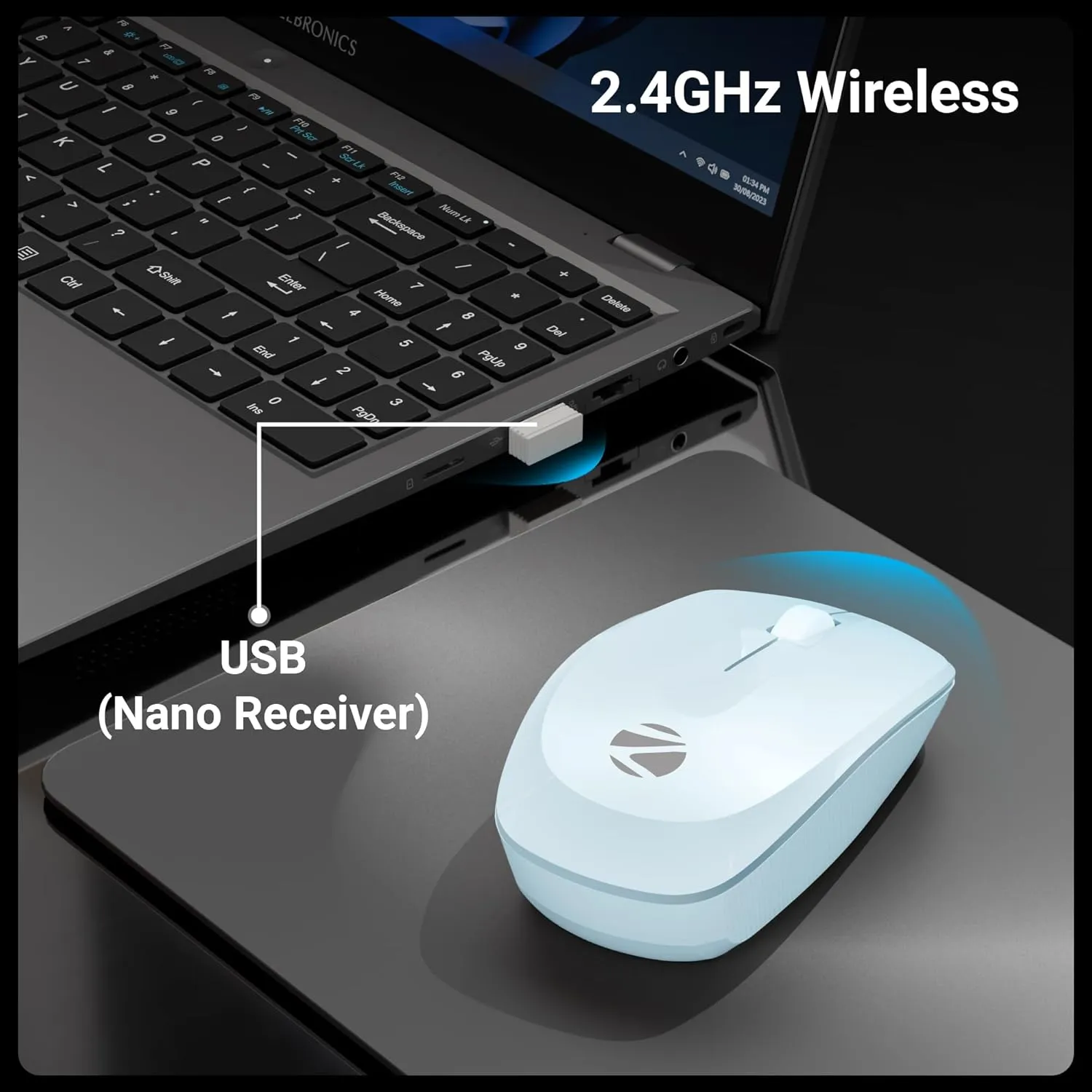 Zebronics Wireless Mouse Side View