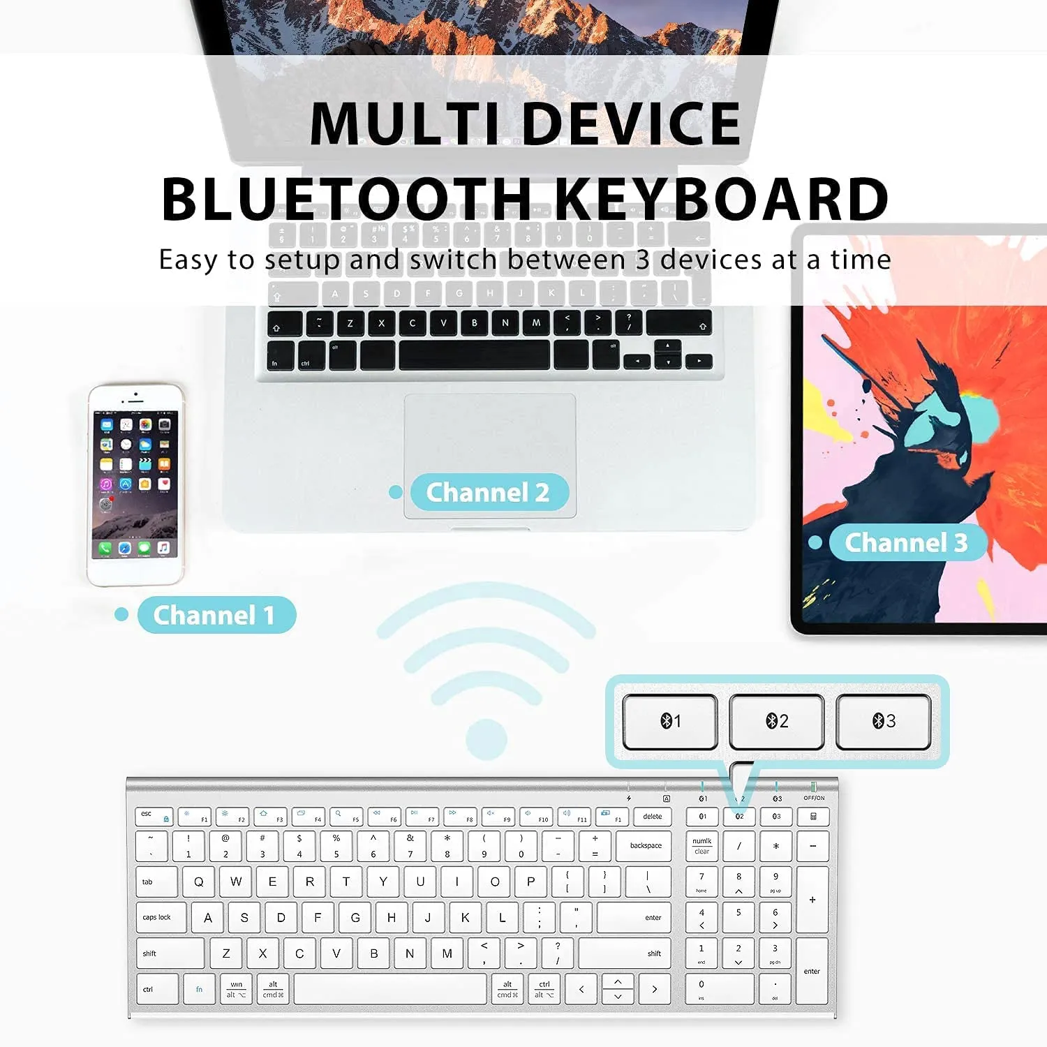 iClever Bluetooth Keyboard BK10 • Image 2