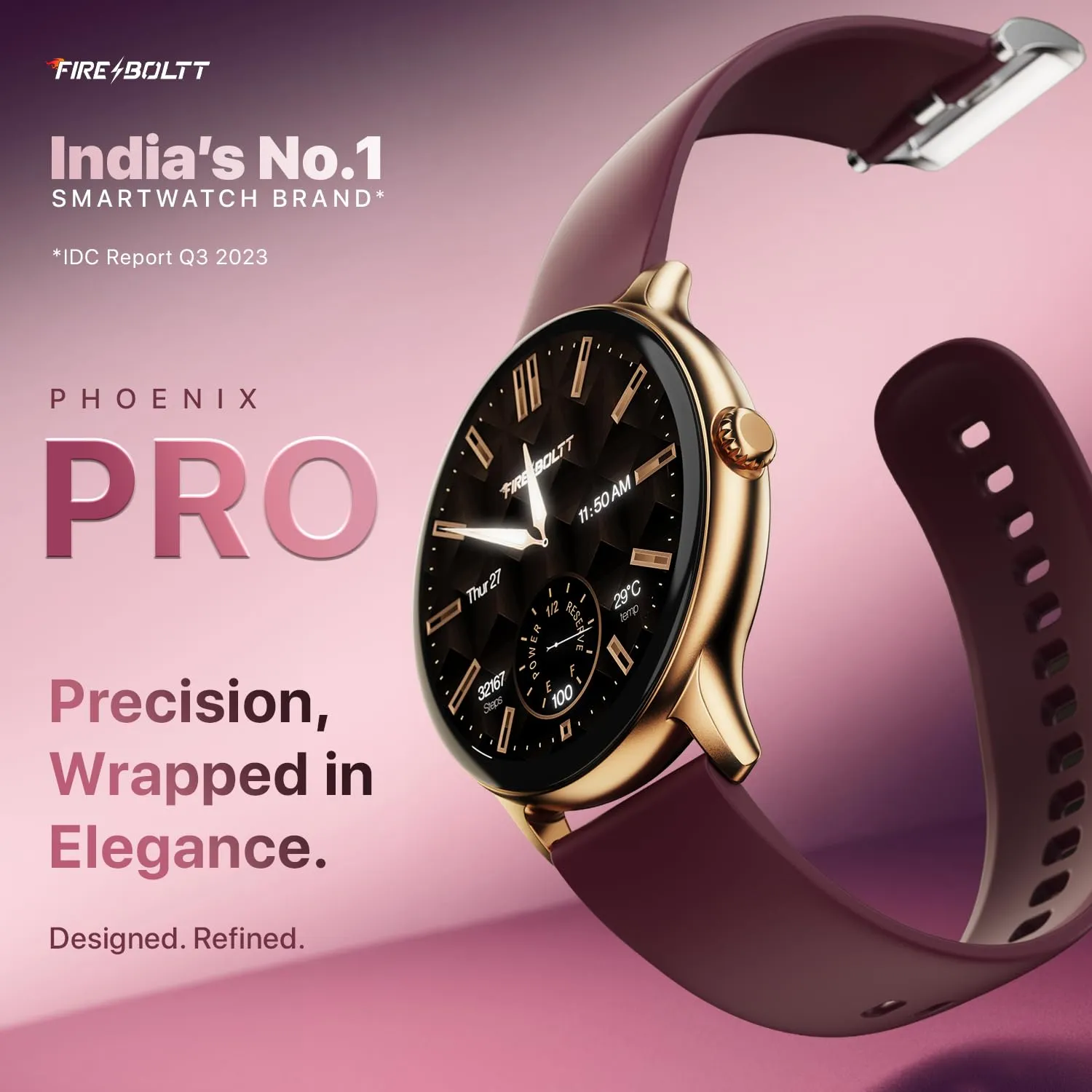 Fire-Boltt Phoenix Pro Smartwatch Side View