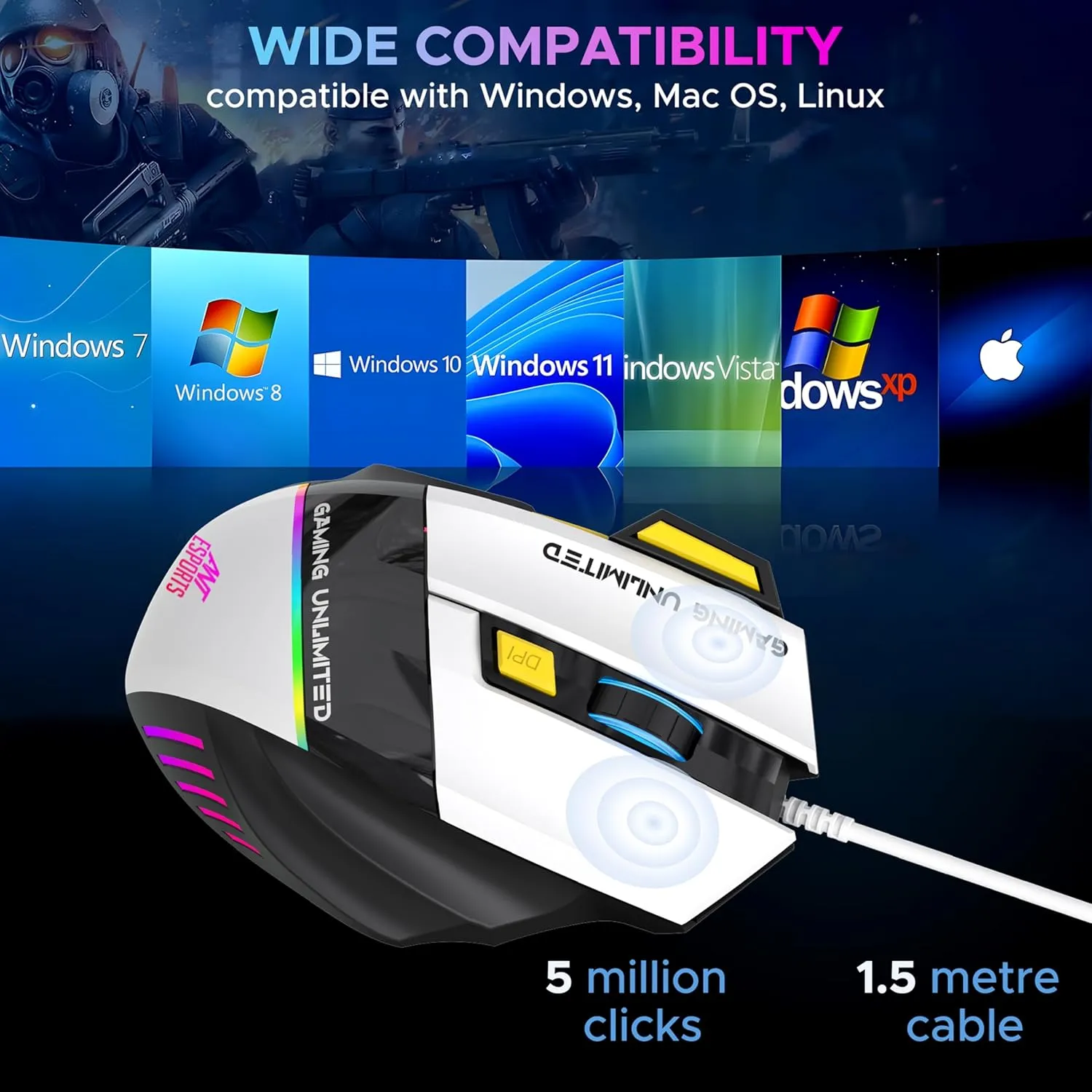 Ant Esports GM100 V2 Gaming Mouse Side View