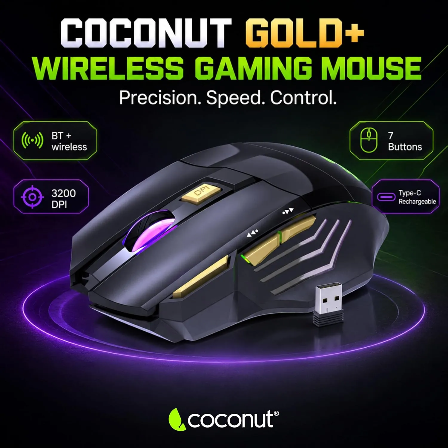 Coconut Gold+ RGB Gaming Mouse