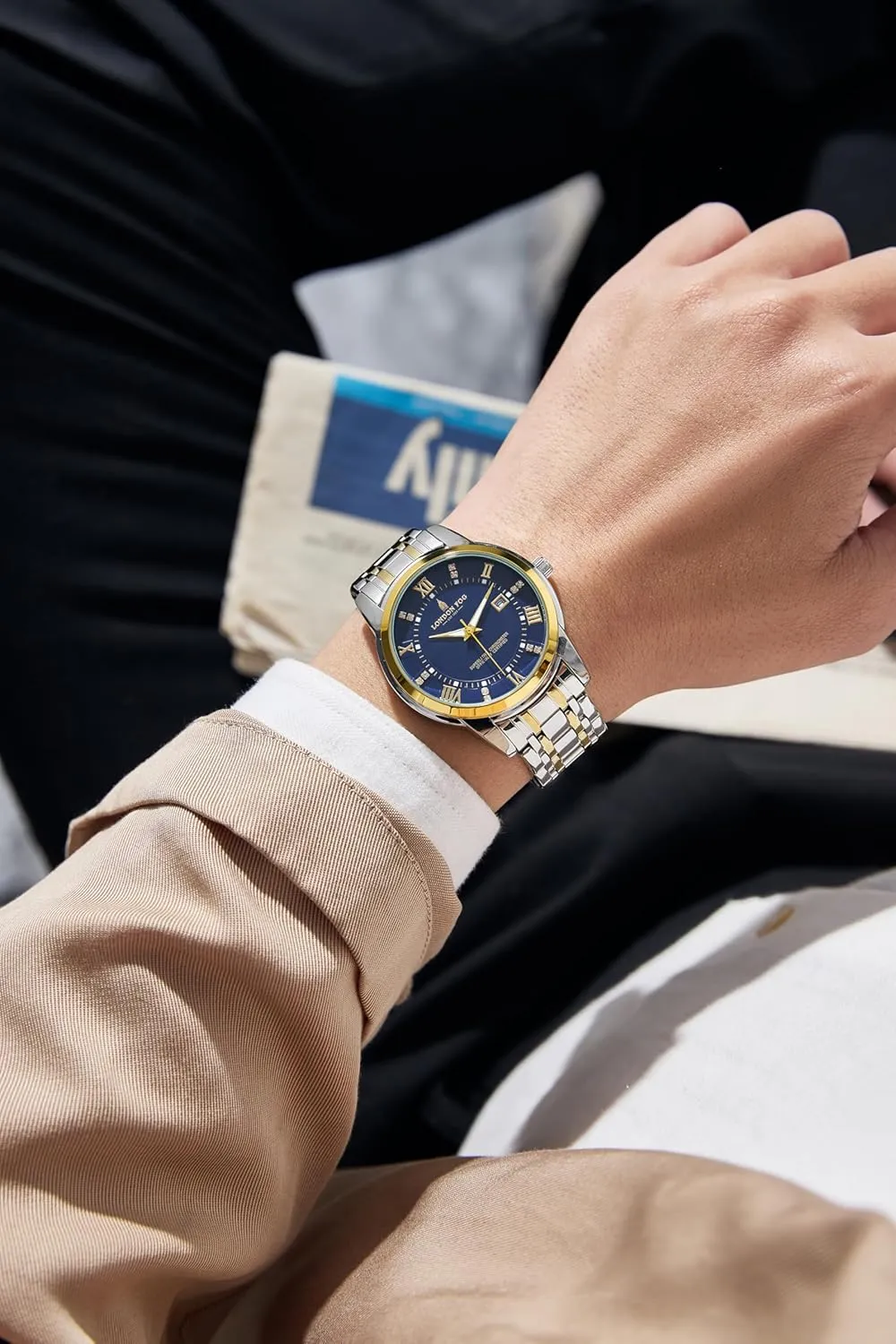 London Fog Watch Strap and Dial Close-Up