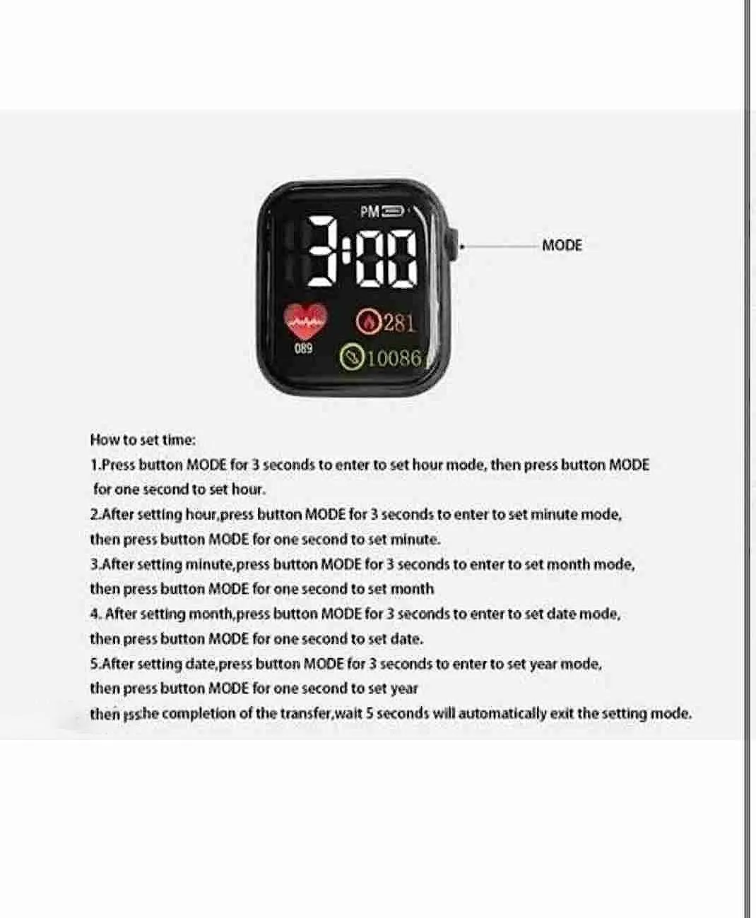 Acnos Luminous LED Digital Watch for Boys and Men • Image 2