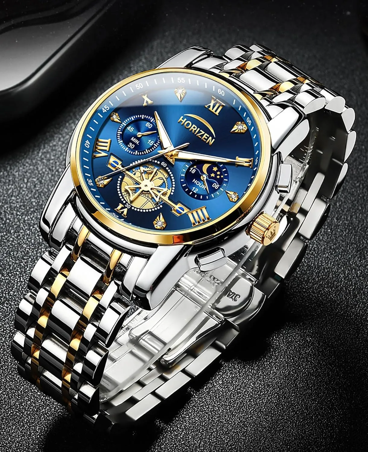 HORIZEN Chronograph Watch • Side View