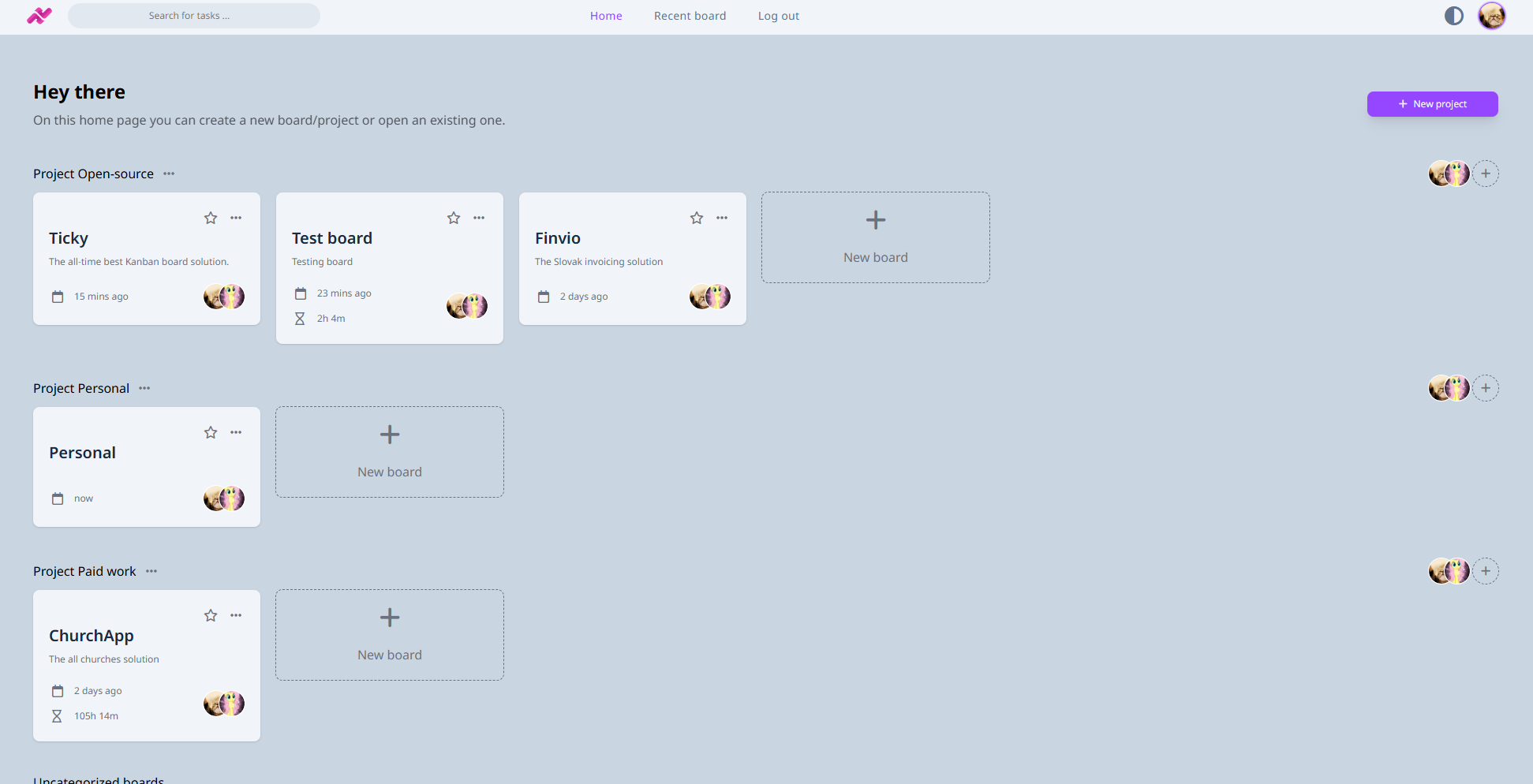 Image of the landing page in light mode