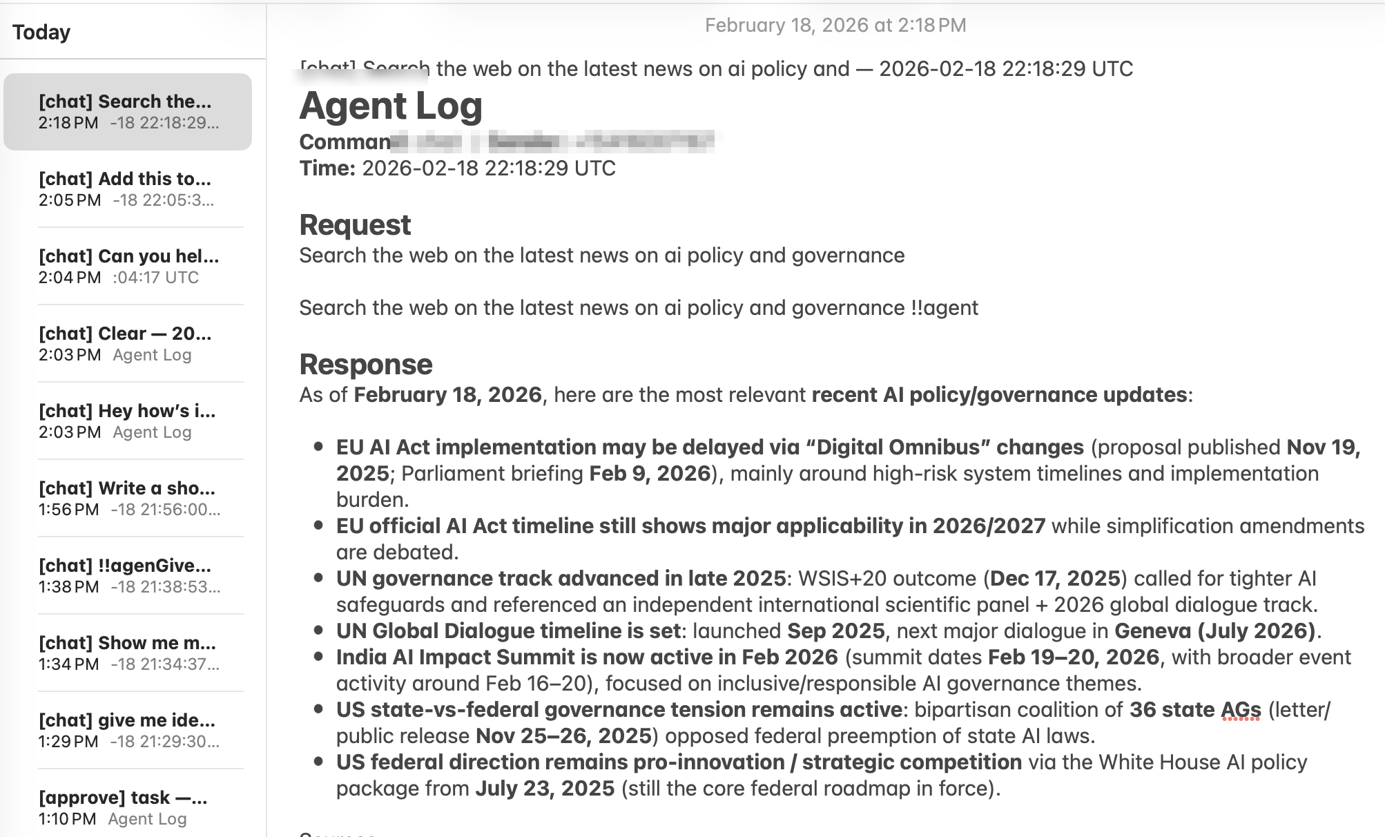 Apple Flow AI policy log
