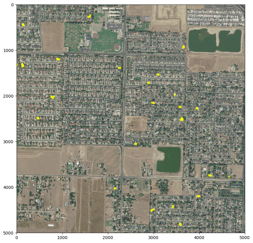 complete satellite image with PV locations