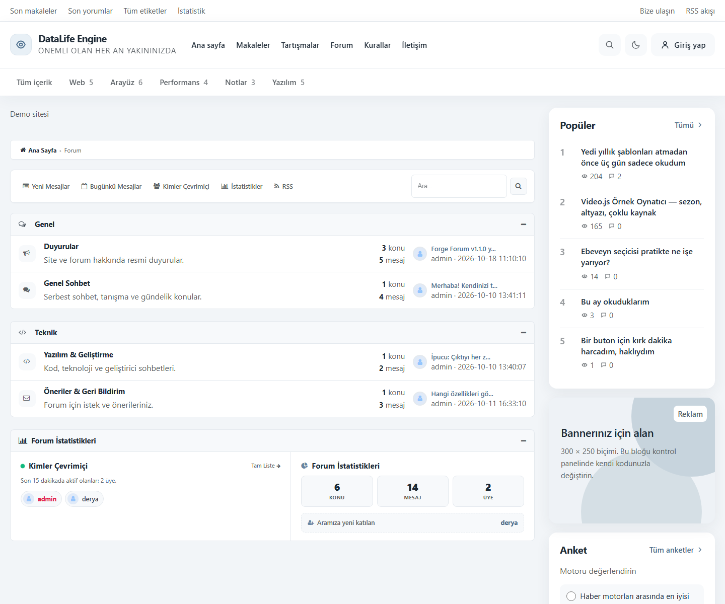 Forge Forum Engine v1.1.0 yayınlandı