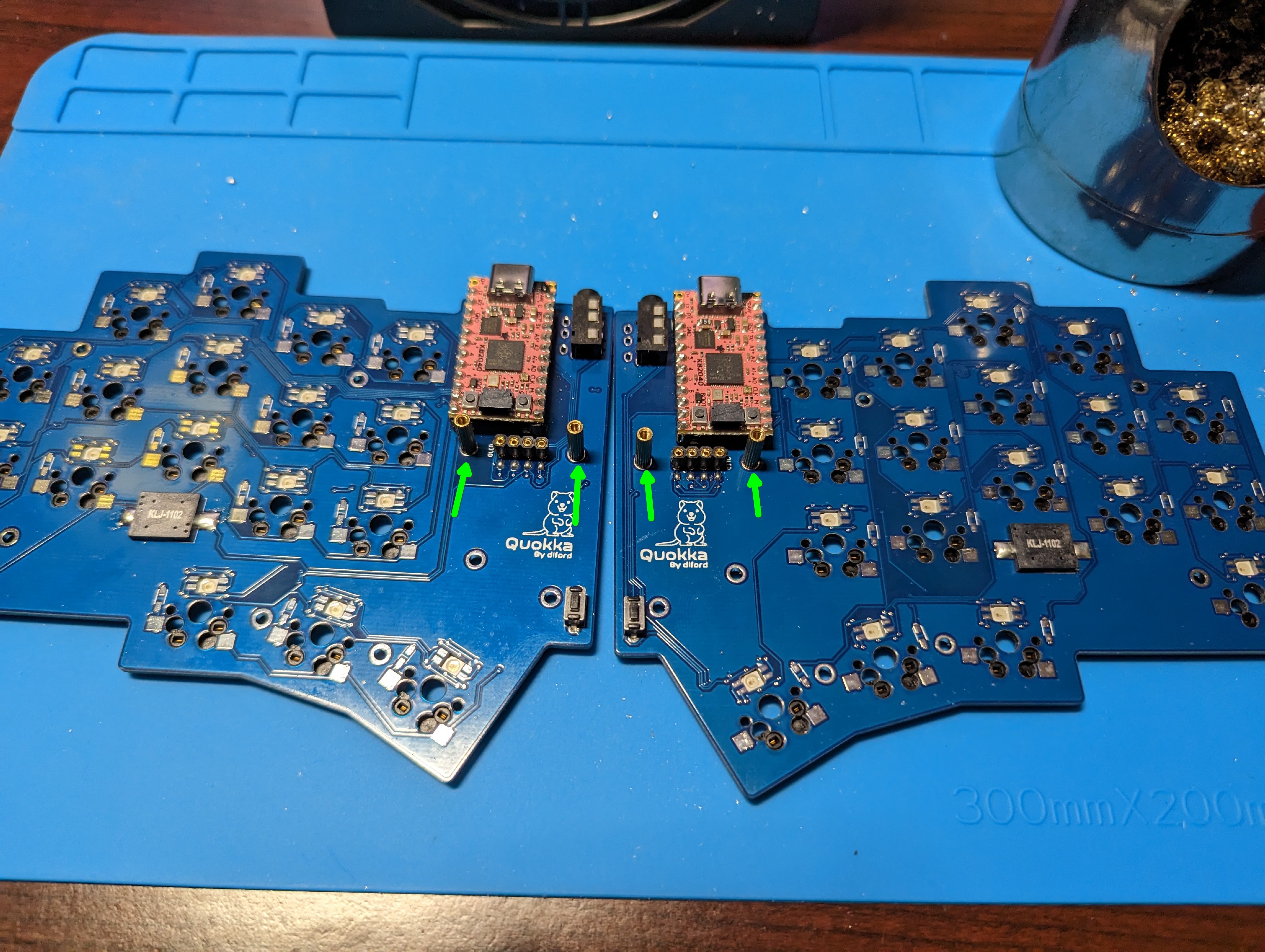 OLED mounting standoffs